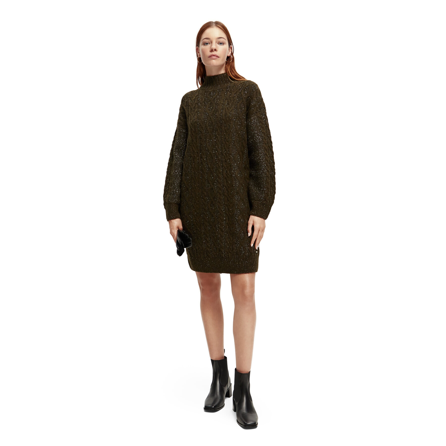 Scotch & Soda Плетена рокля 169560 Зелен Regular Fit - Pepit.bg