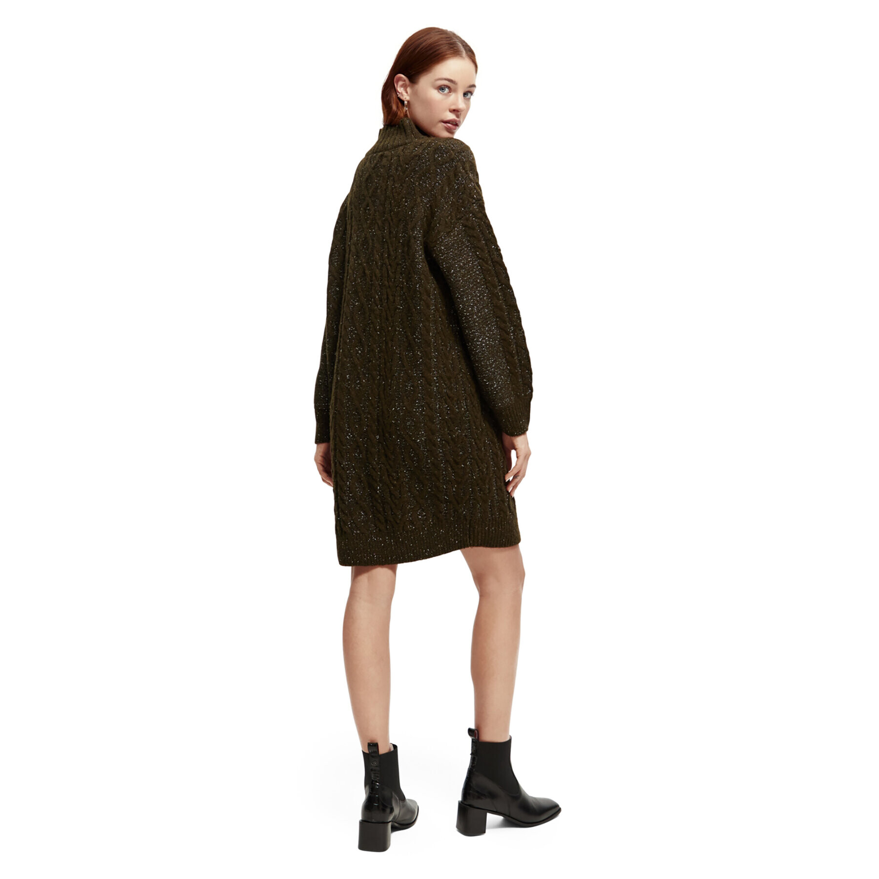 Scotch & Soda Плетена рокля 169560 Зелен Regular Fit - Pepit.bg