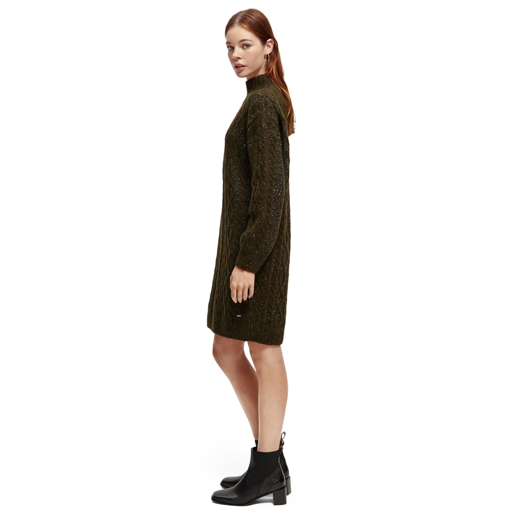 Scotch & Soda Плетена рокля 169560 Зелен Regular Fit - Pepit.bg
