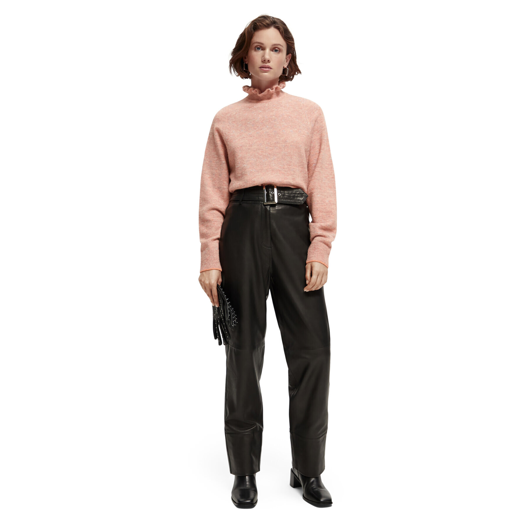 Scotch & Soda Поло 168904 Розов Relaxed Fit - Pepit.bg