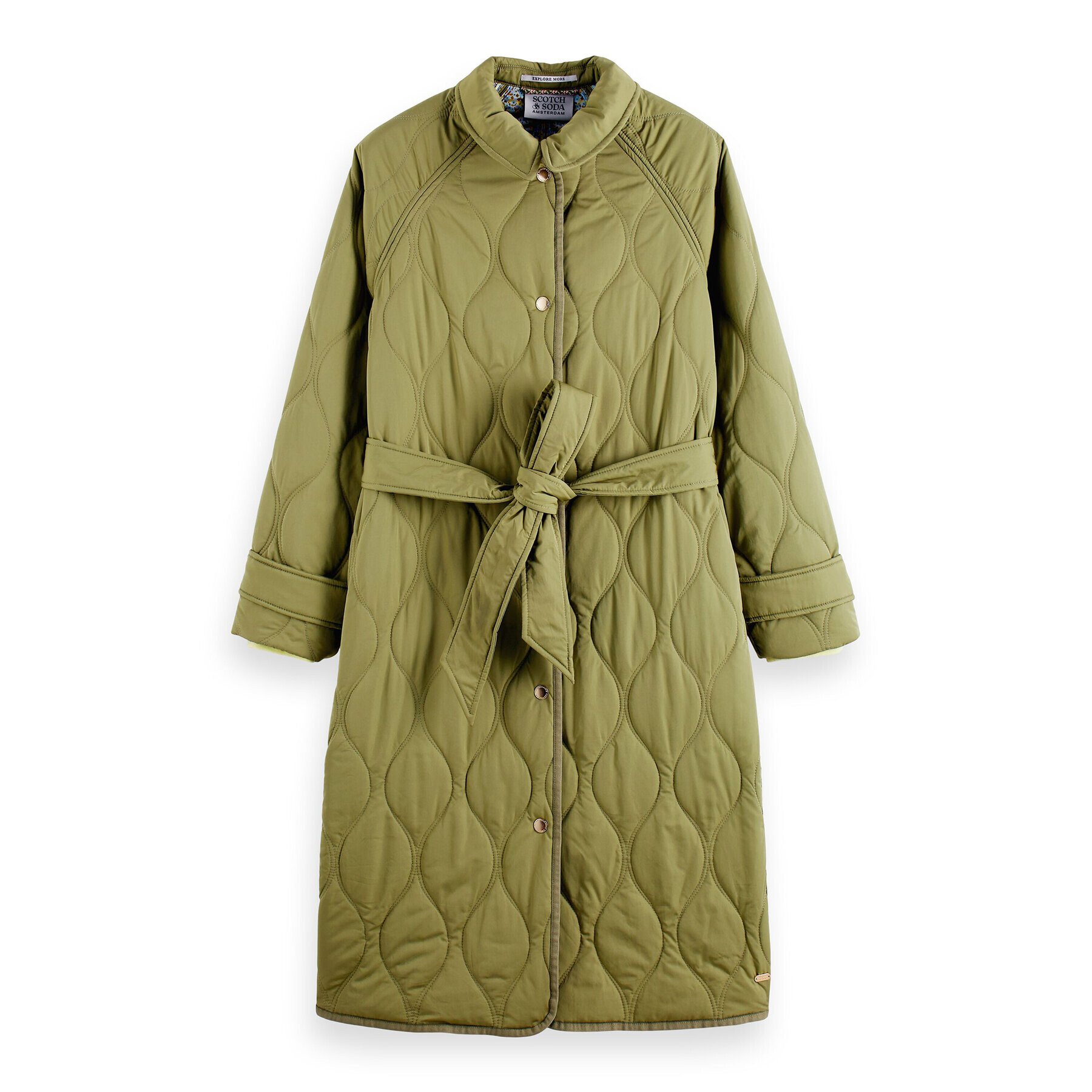 Scotch & Soda Пухено яке 167009 Зелен Regular Fit - Pepit.bg