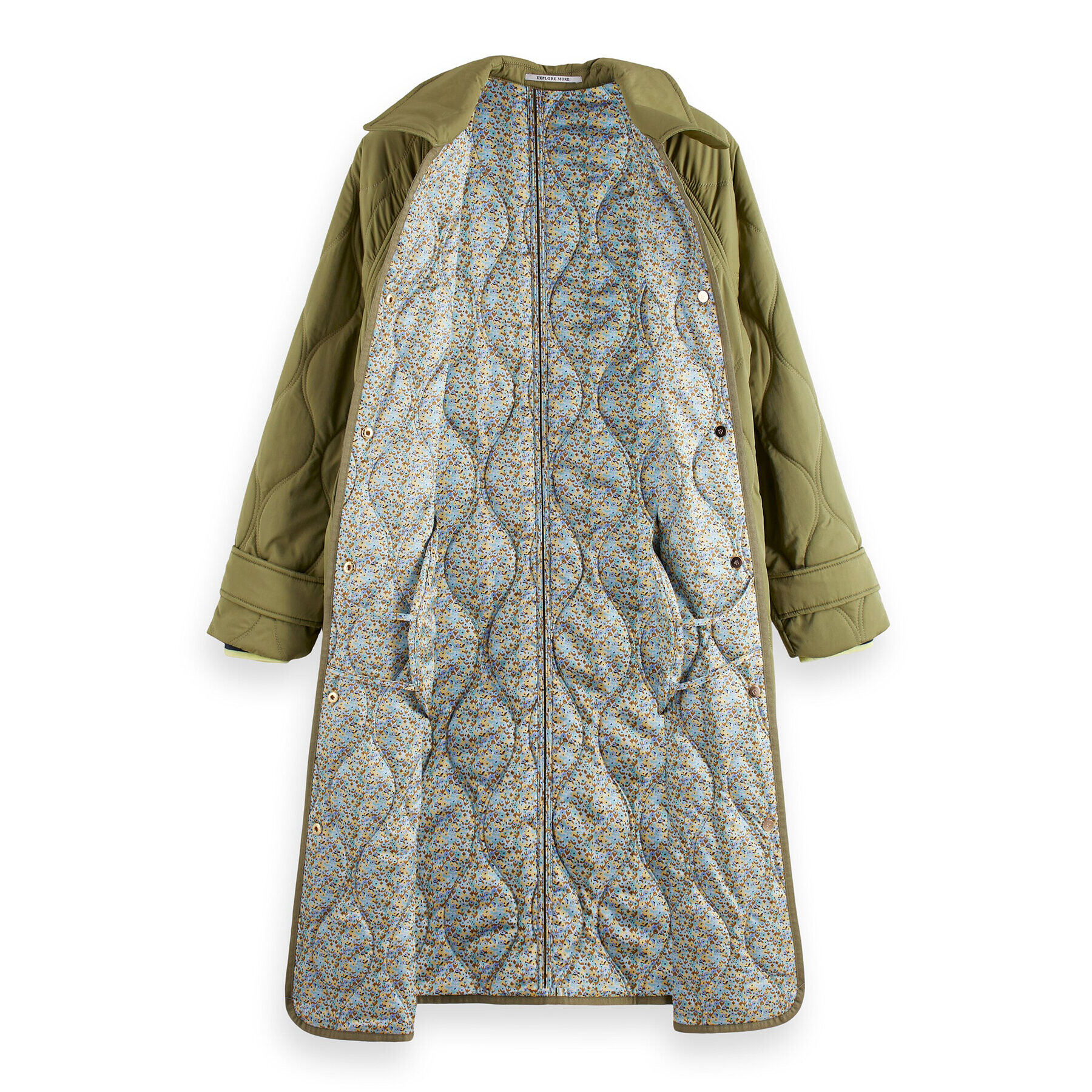 Scotch & Soda Пухено яке 167009 Зелен Regular Fit - Pepit.bg