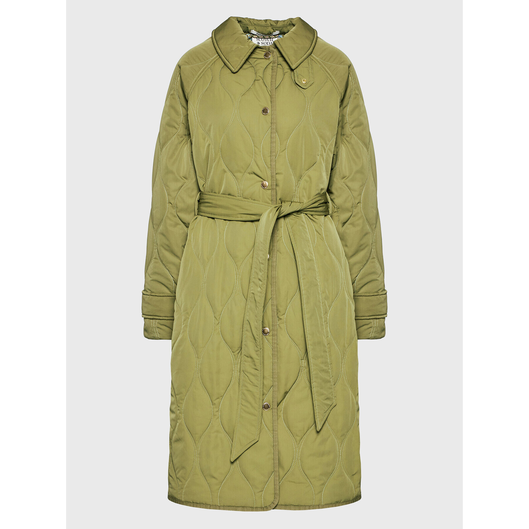 Scotch & Soda Пухено яке 167009 Зелен Regular Fit - Pepit.bg