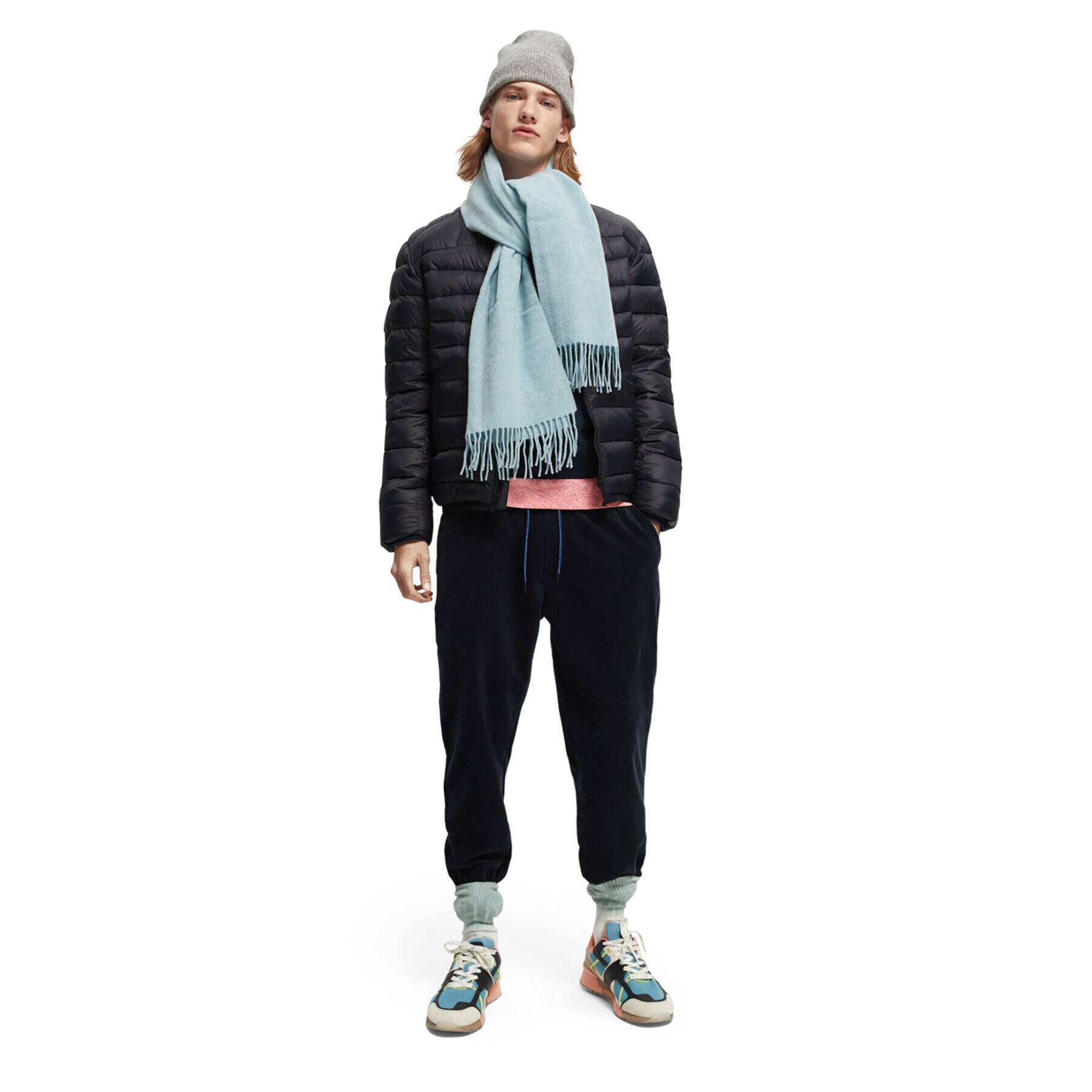Scotch & Soda Пухено яке 169098 Черен Regular Fit - Pepit.bg