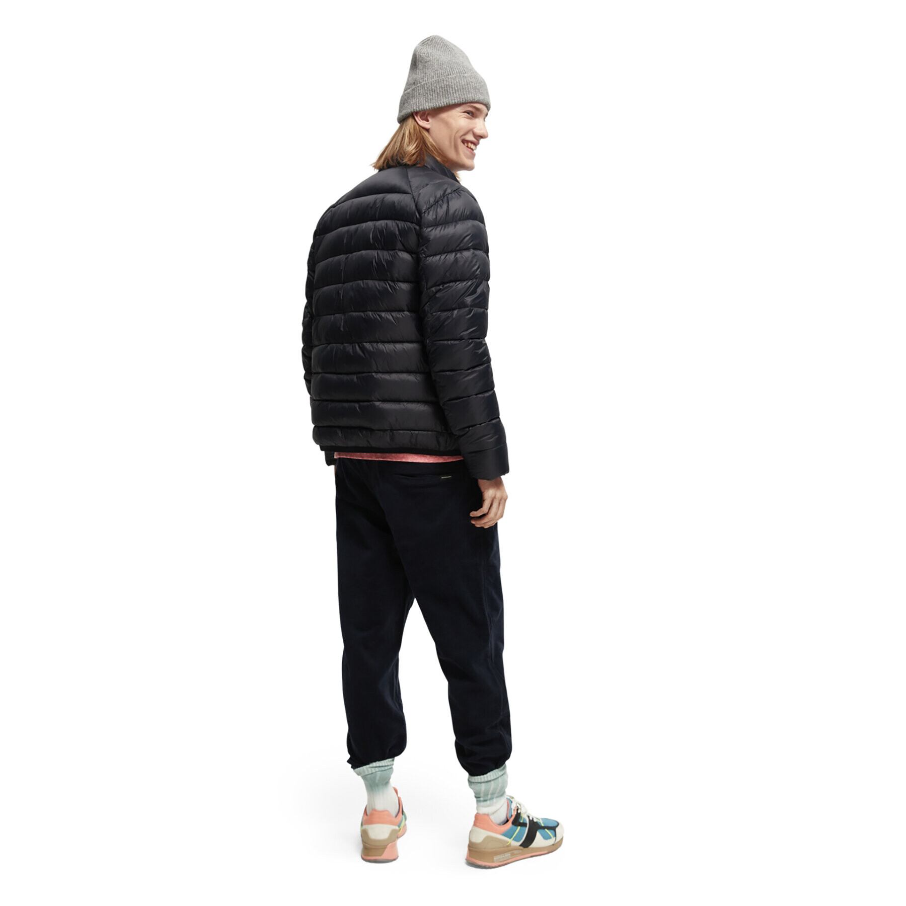 Scotch & Soda Пухено яке 169098 Черен Regular Fit - Pepit.bg