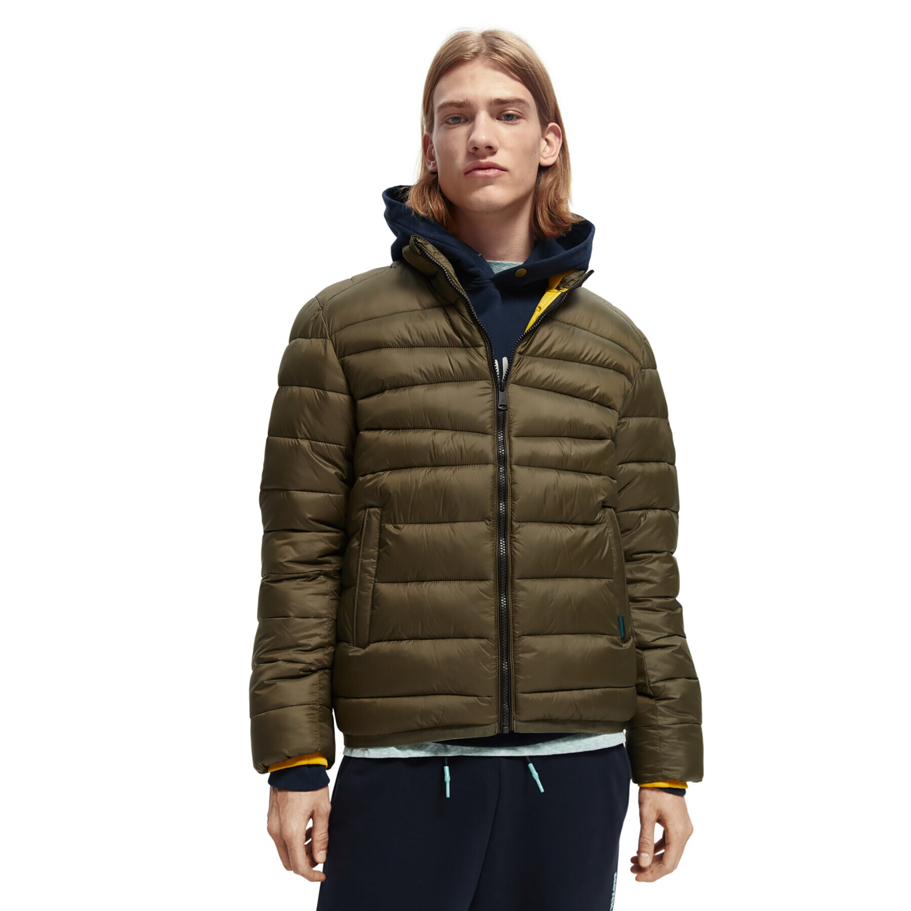 Scotch & Soda Пухено яке 169098 Каки Regular Fit - Pepit.bg