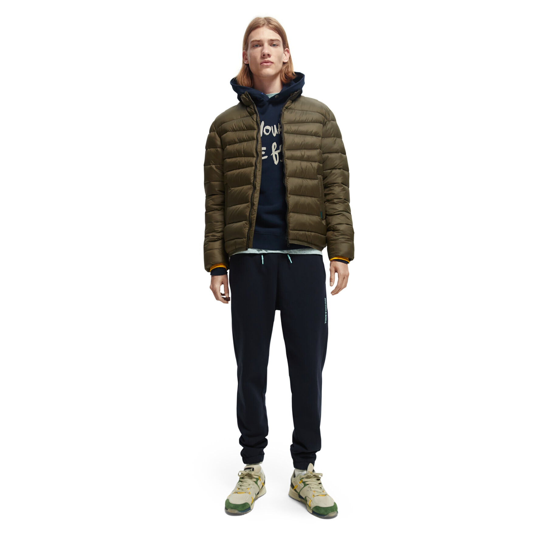 Scotch & Soda Пухено яке 169098 Каки Regular Fit - Pepit.bg