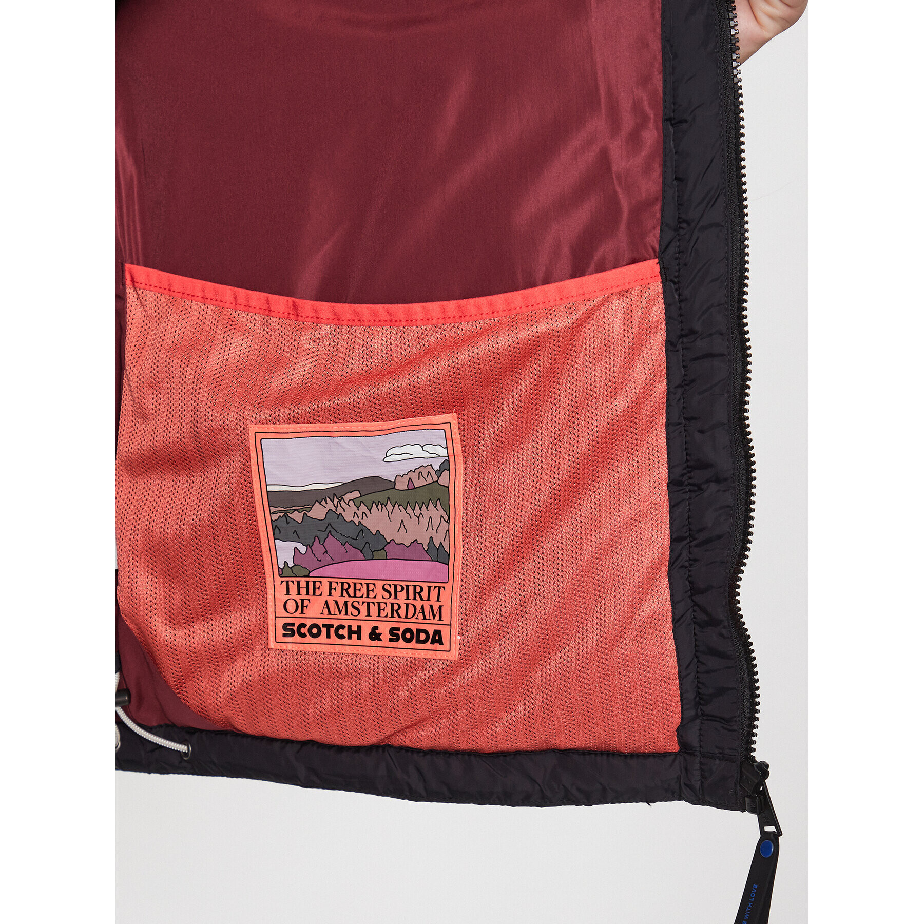 Scotch & Soda Пухено яке 169101 Черен Regular Fit - Pepit.bg