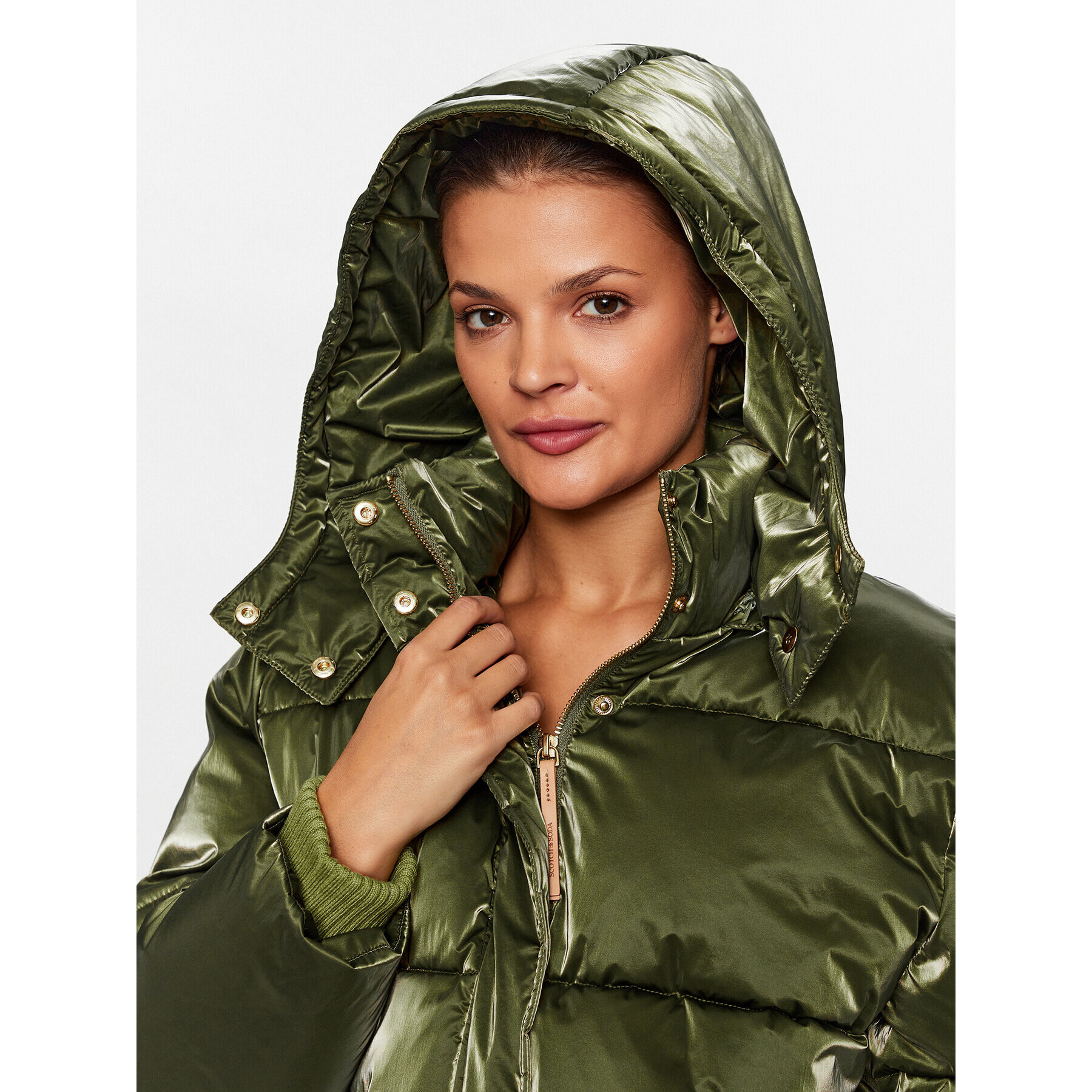 Scotch & Soda Пухено яке 169404 Зелен Regular Fit - Pepit.bg