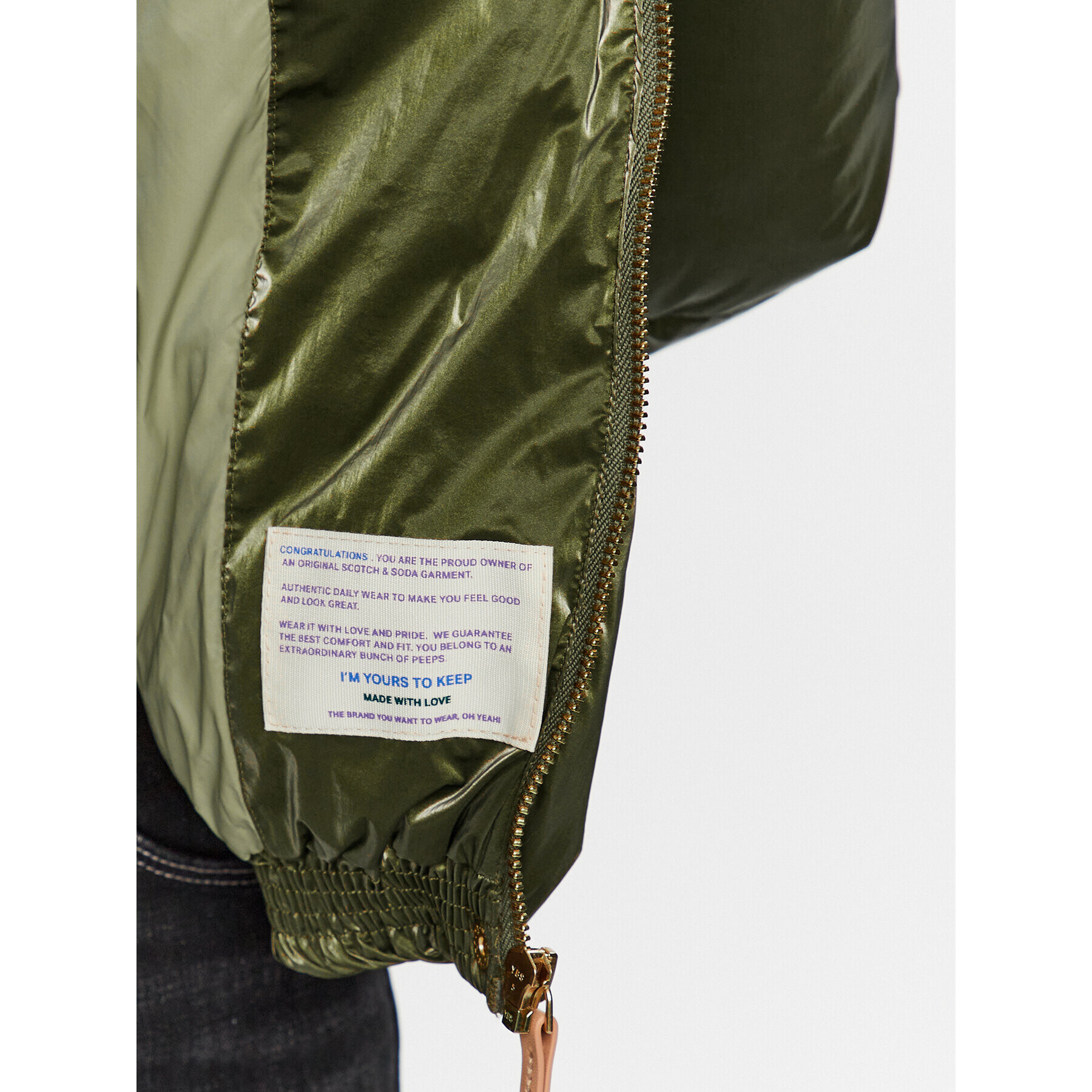 Scotch & Soda Пухено яке 169404 Зелен Regular Fit - Pepit.bg
