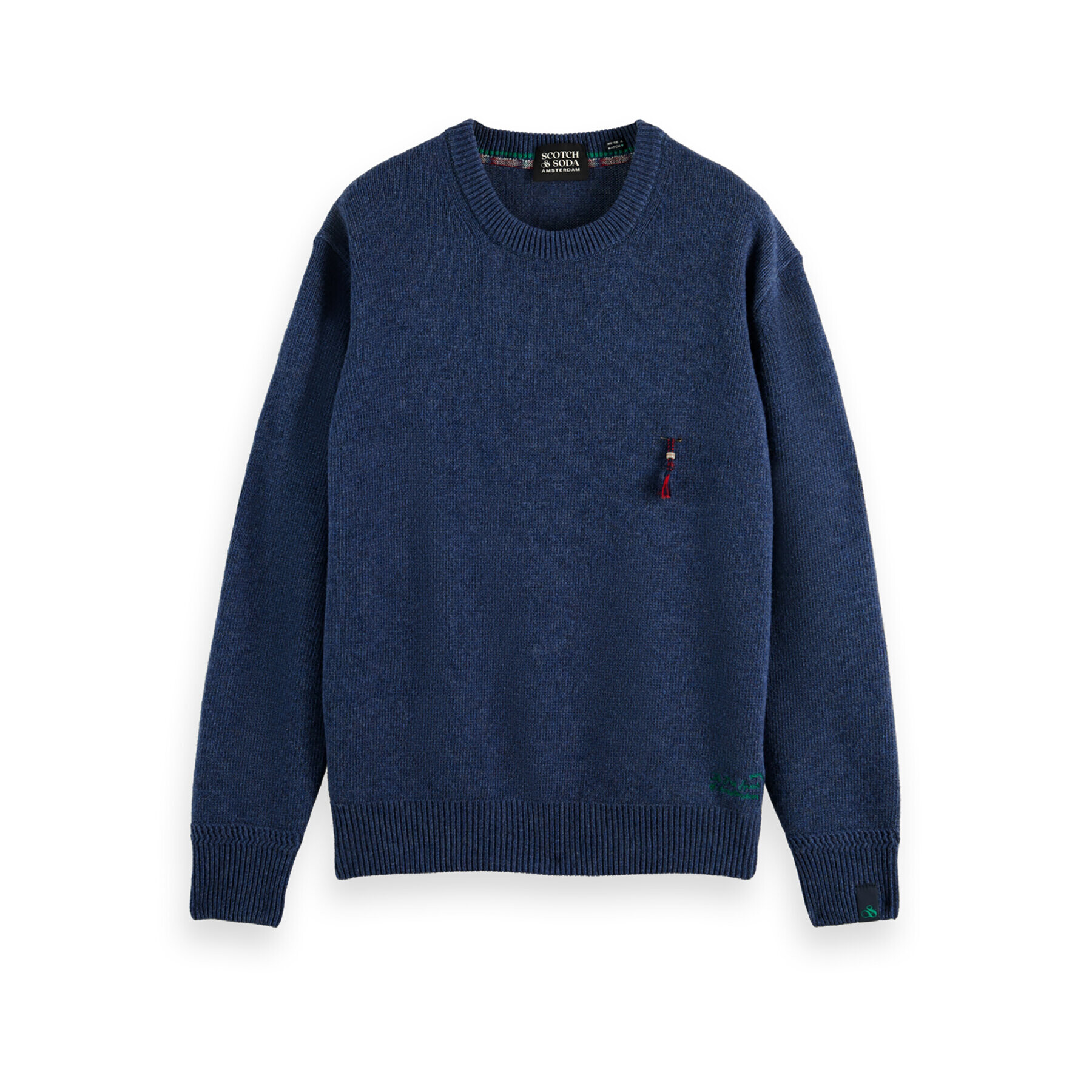 Scotch & Soda Пуловер 169265 Тъмносин Relaxed Fit - Pepit.bg