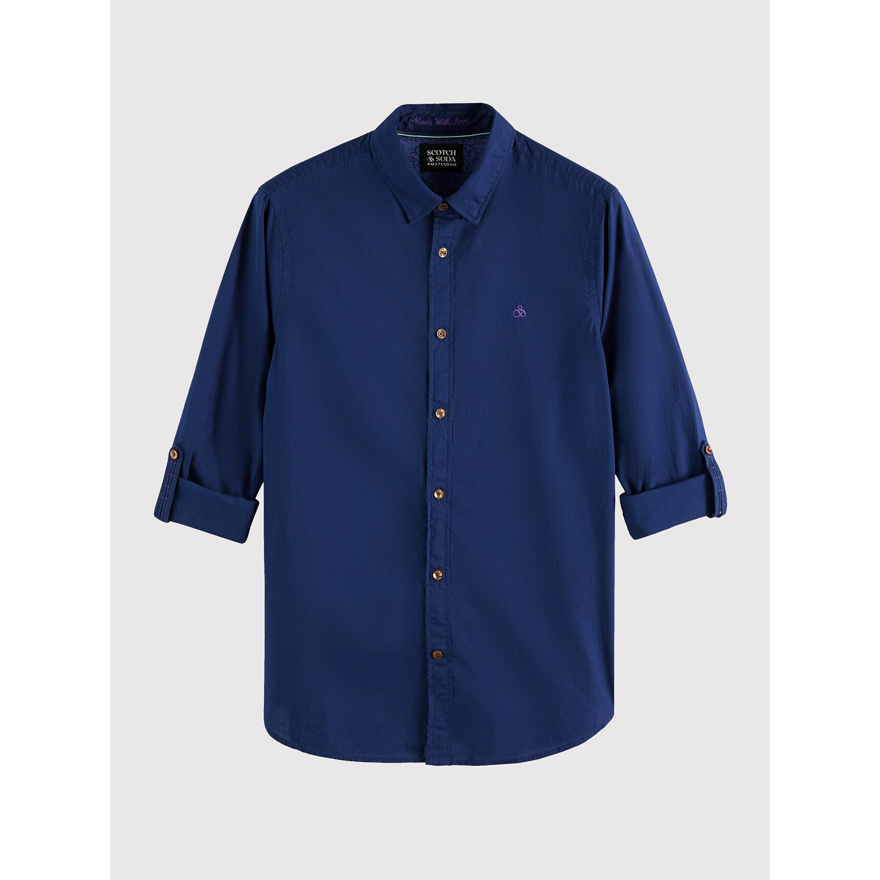 Scotch & Soda Риза 168647 Тъмносин Regular Fit - Pepit.bg