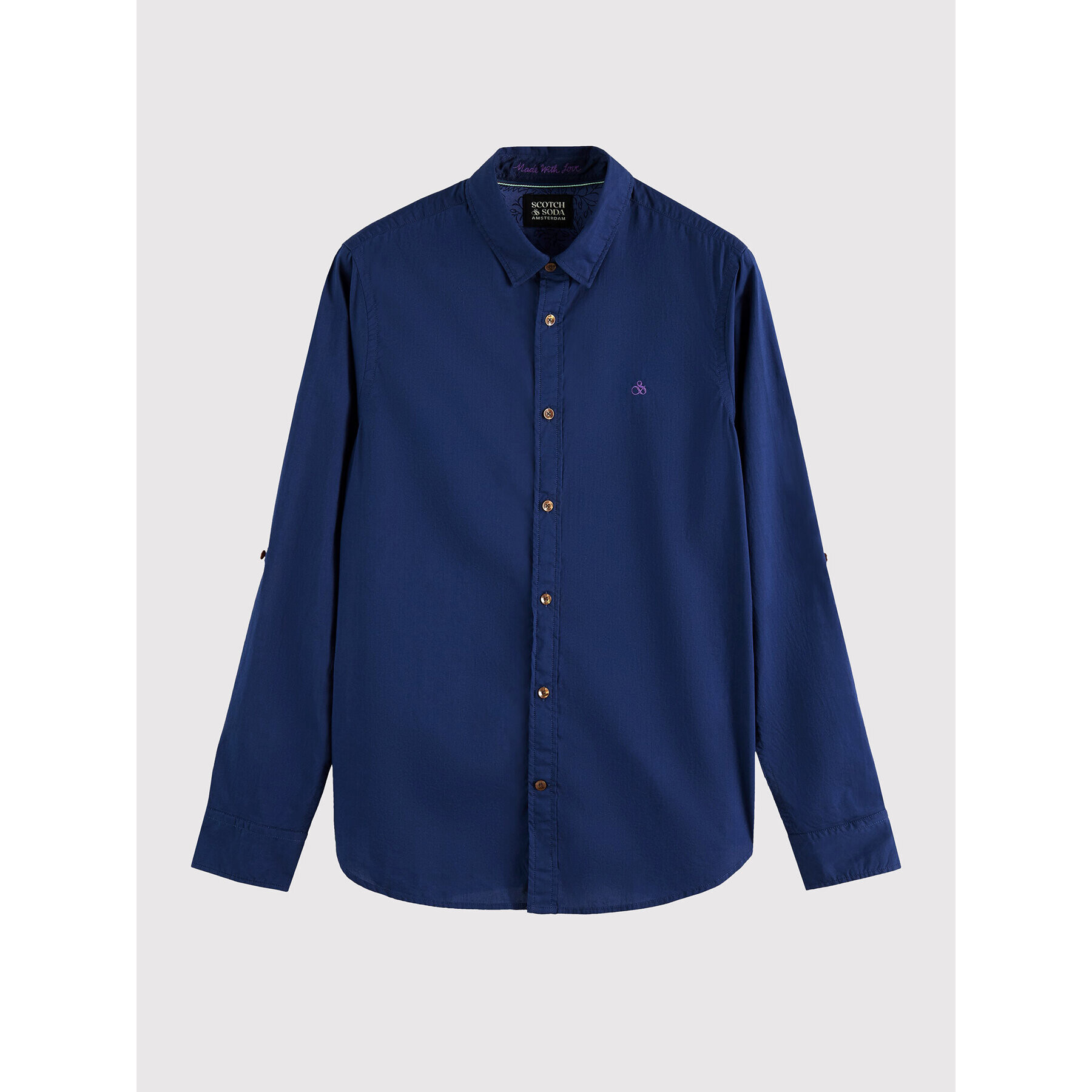 Scotch & Soda Риза 168647 Тъмносин Regular Fit - Pepit.bg