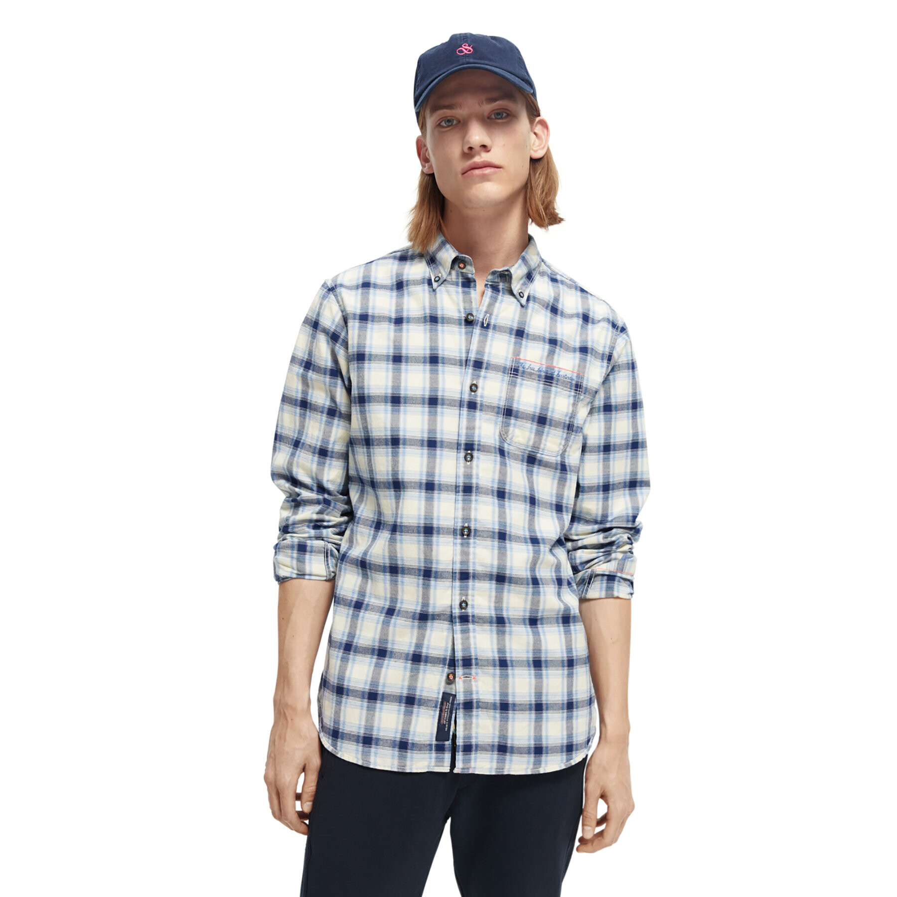 Scotch & Soda Риза 169053 Син Regular Fit - Pepit.bg