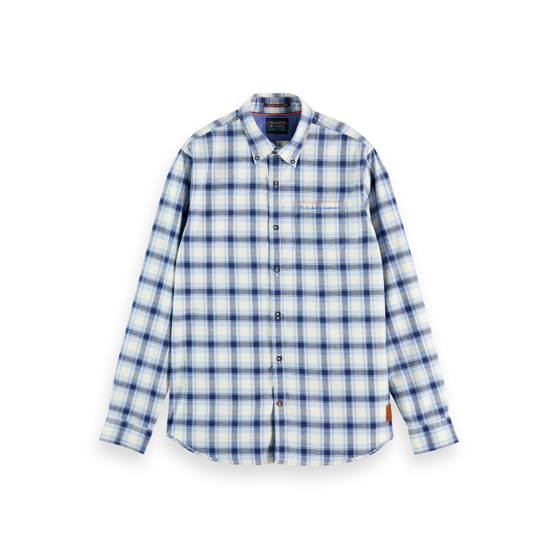 Scotch & Soda Риза 169053 Син Regular Fit - Pepit.bg