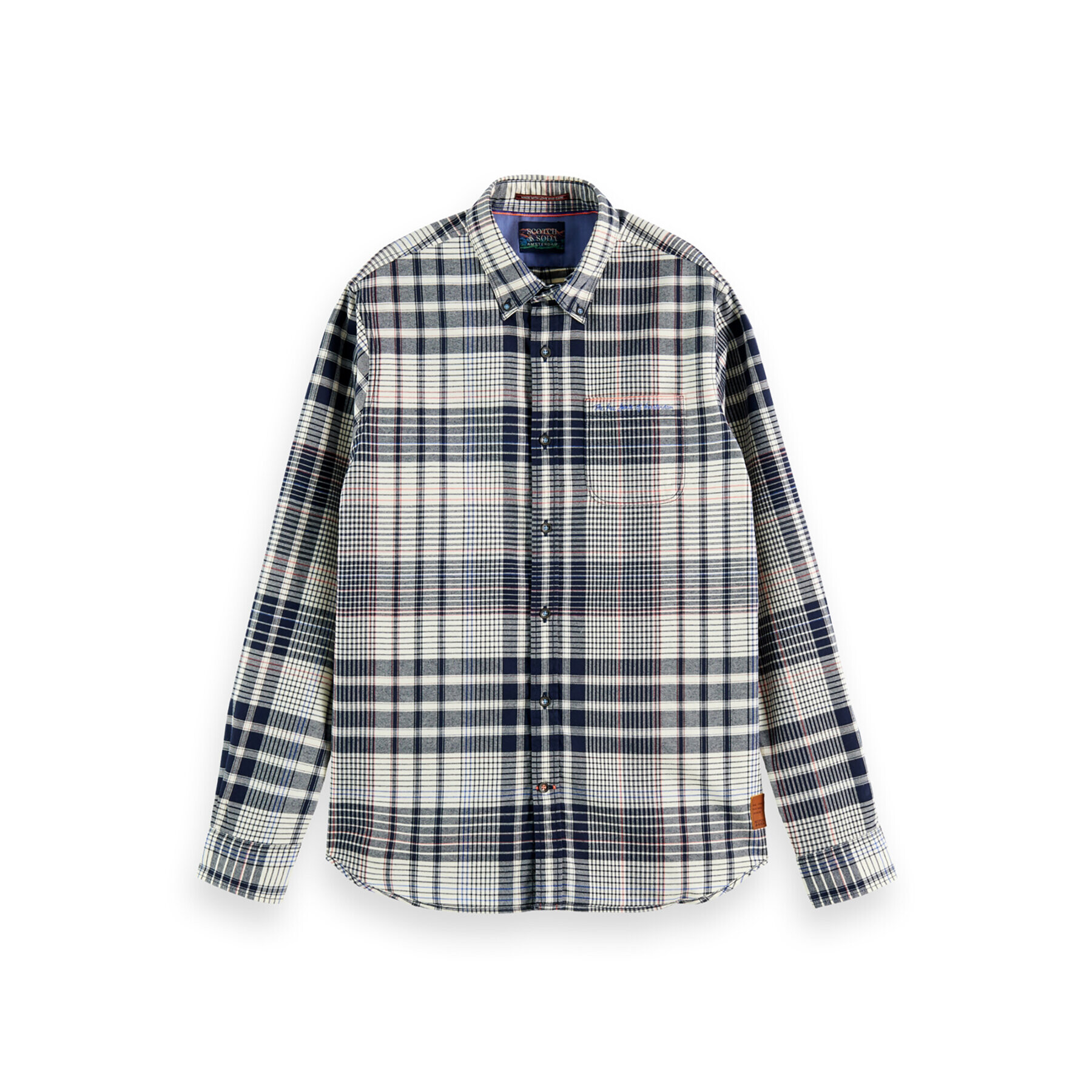 Scotch & Soda Риза 169053 Тъмносин Regular Fit - Pepit.bg