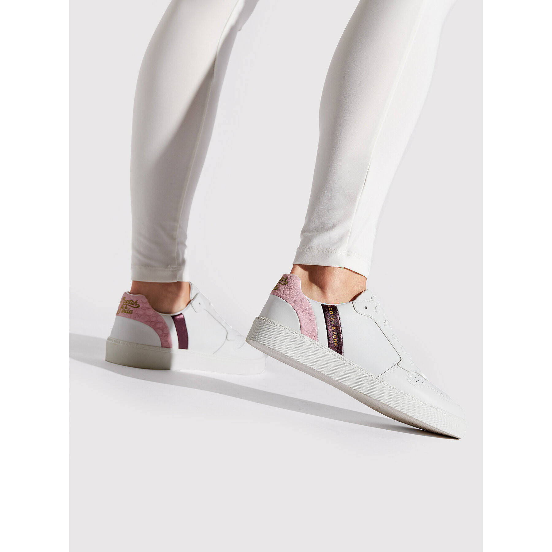 Scotch & Soda Сникърси Laurite 23733488 Бял - Pepit.bg