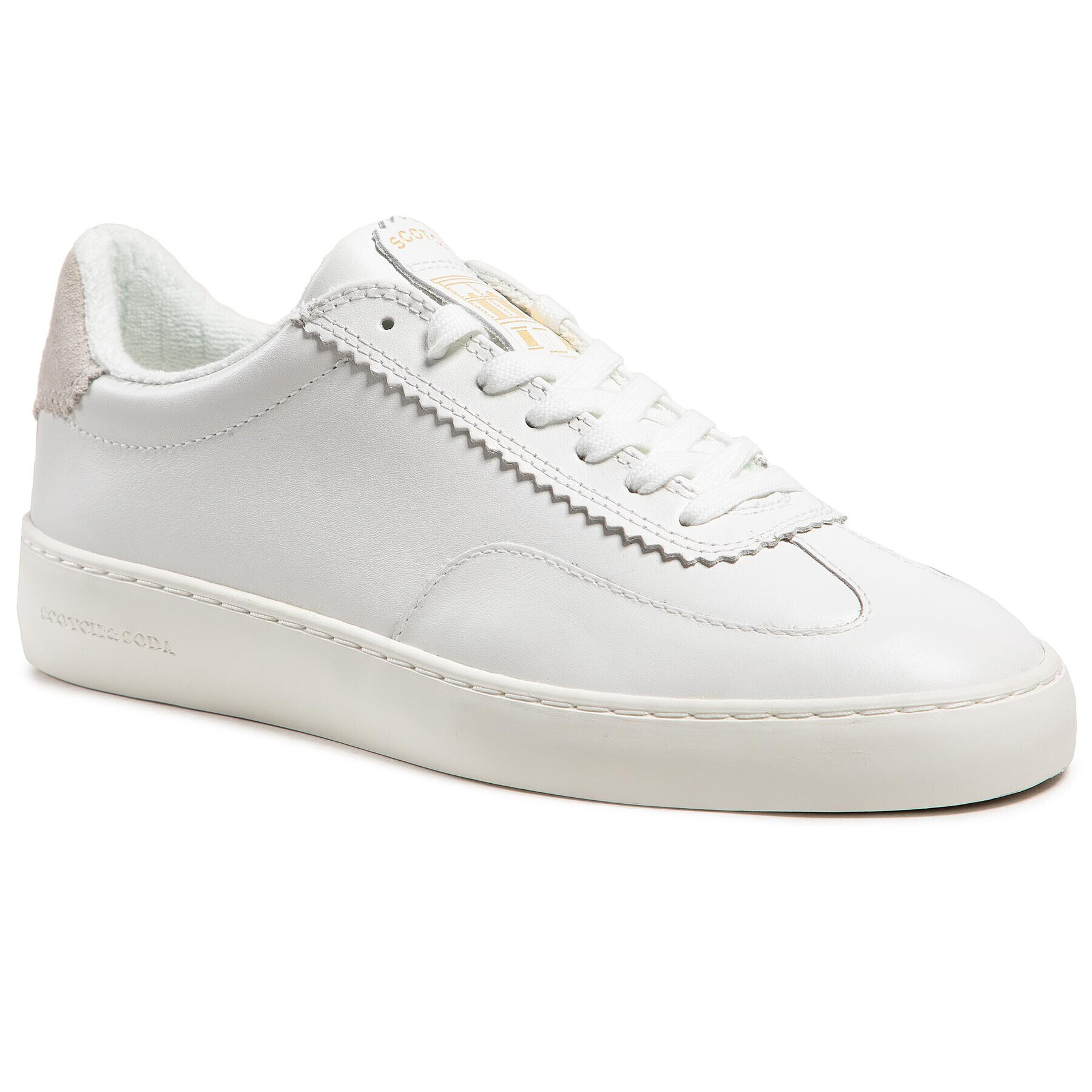 Scotch & Soda Сникърси Plakka 22831762 Бял - Pepit.bg
