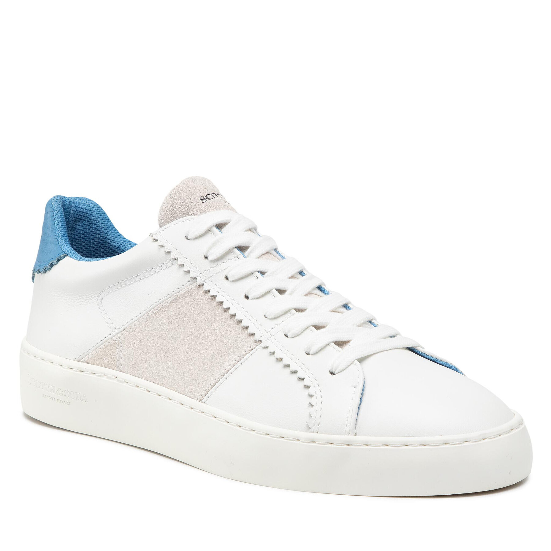 Scotch & Soda Сникърси Plakka 24831613 Бял - Pepit.bg