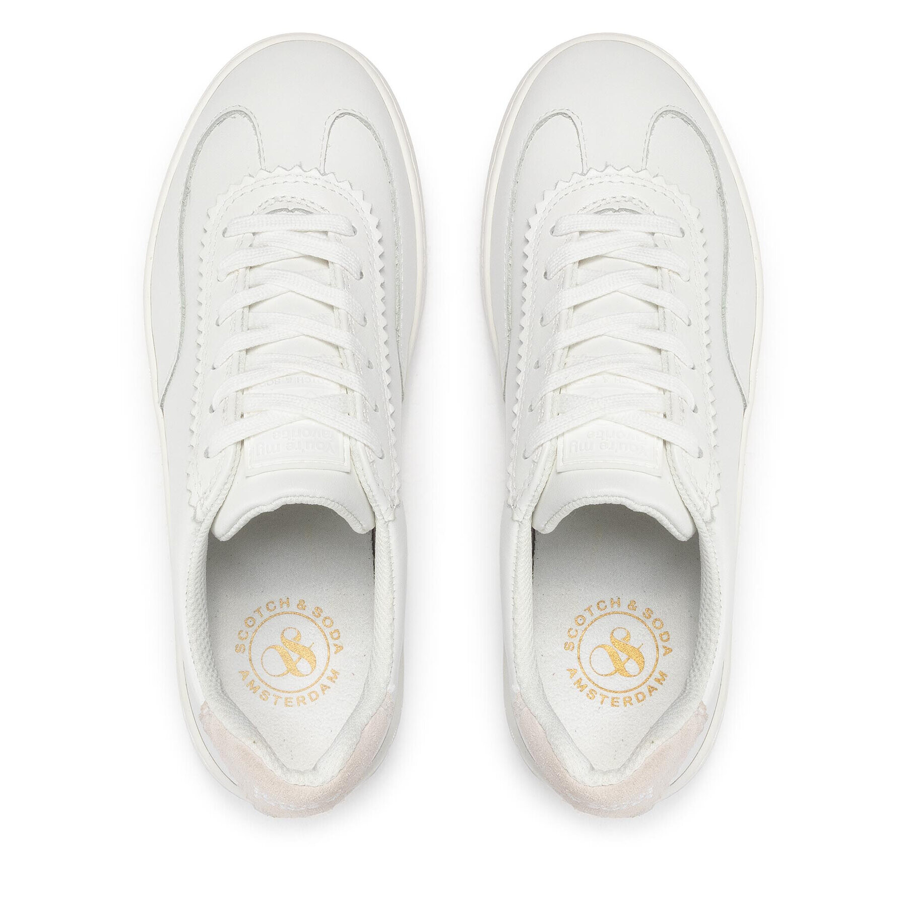 Scotch & Soda Сникърси Plakka W 24731054 Бял - Pepit.bg