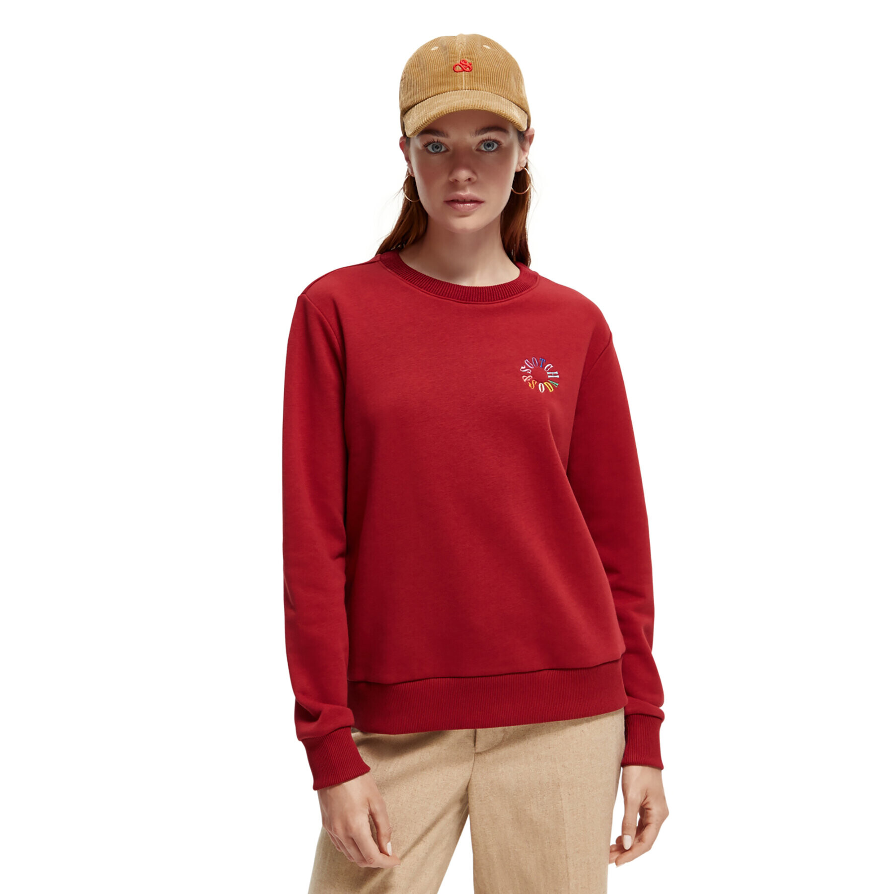 Scotch & Soda Суитшърт 168835 Червен Regular Fit - Pepit.bg