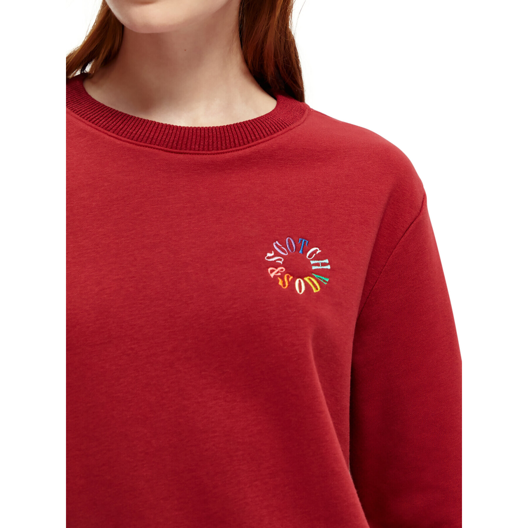 Scotch & Soda Суитшърт 168835 Червен Regular Fit - Pepit.bg