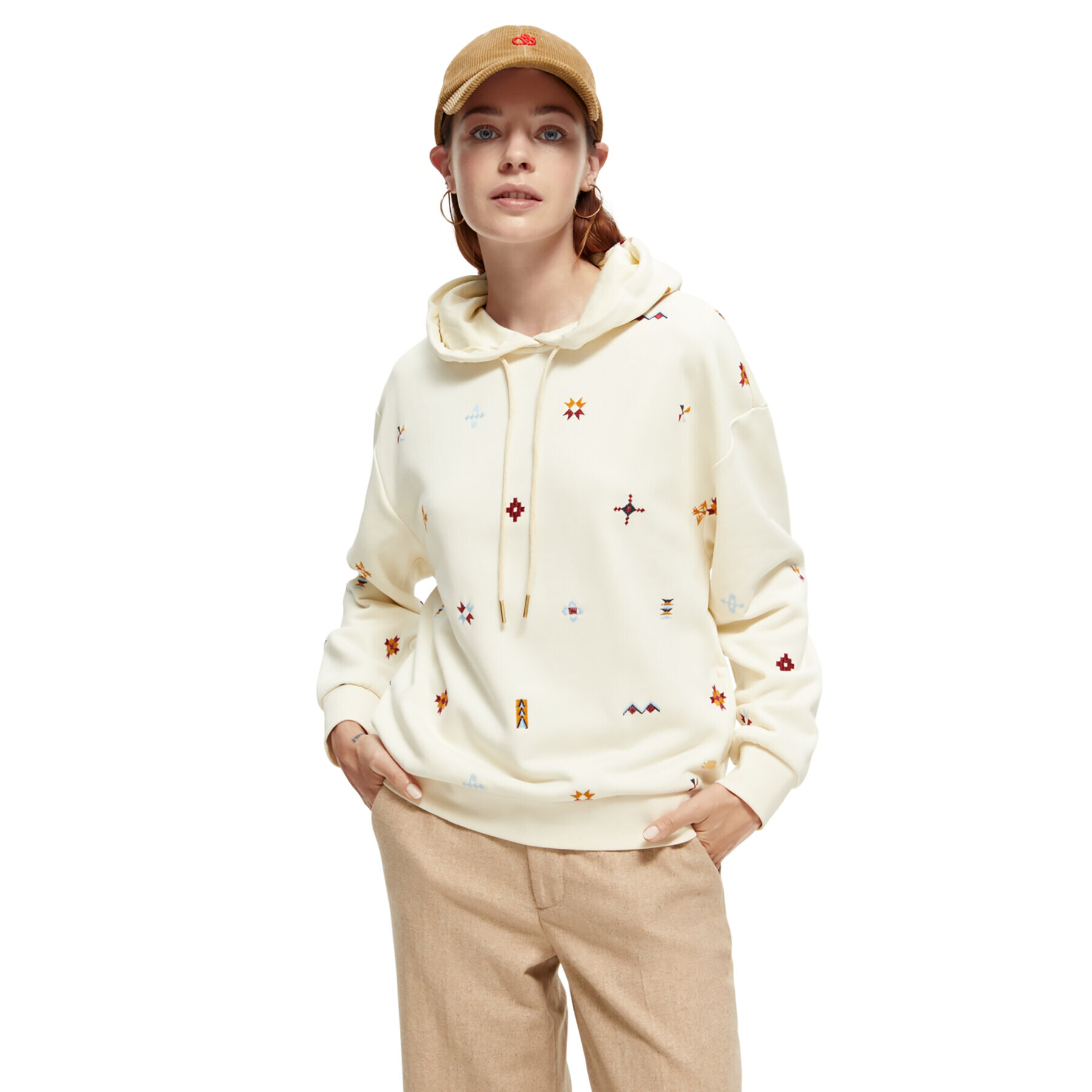 Scotch & Soda Суитшърт 168844 Екрю Relaxed Fit - Pepit.bg
