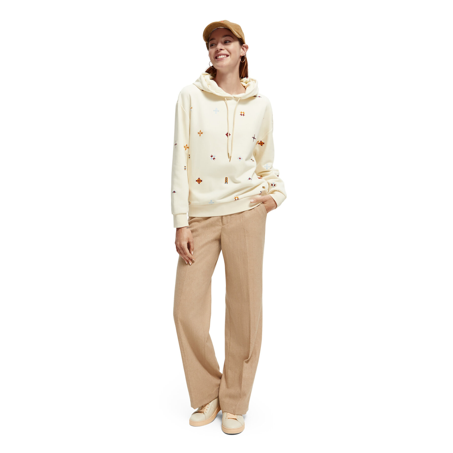 Scotch & Soda Суитшърт 168844 Екрю Relaxed Fit - Pepit.bg