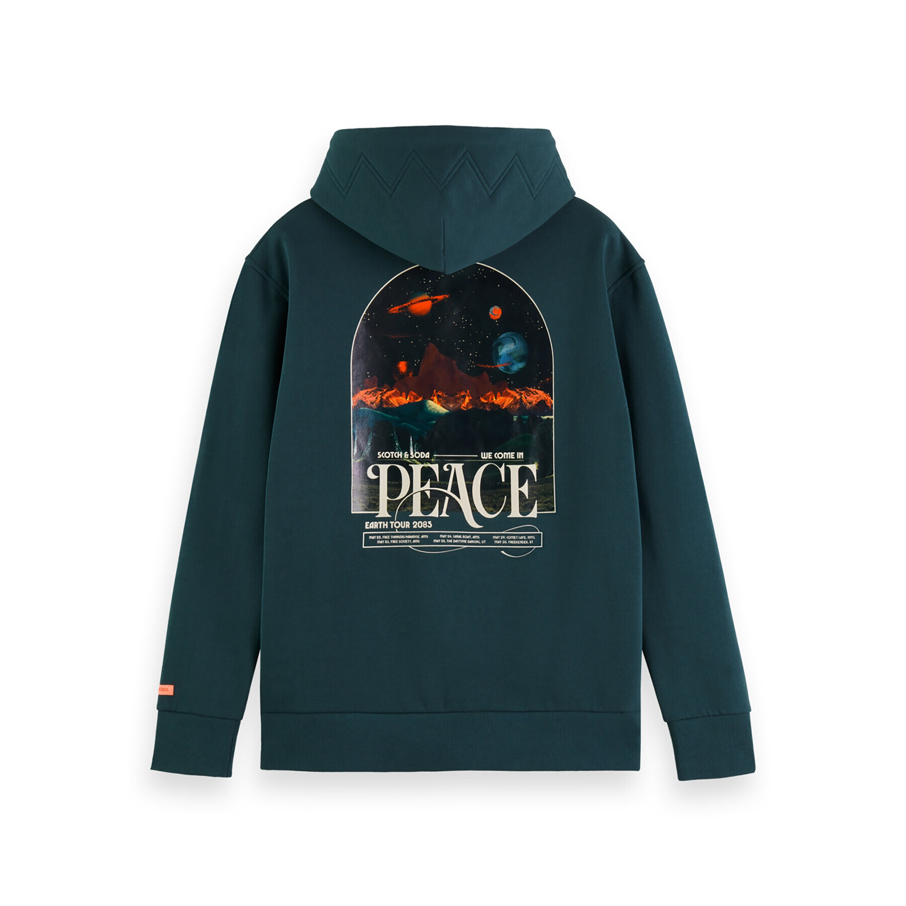 Scotch & Soda Суитшърт 169194 Зелен Regular Fit - Pepit.bg