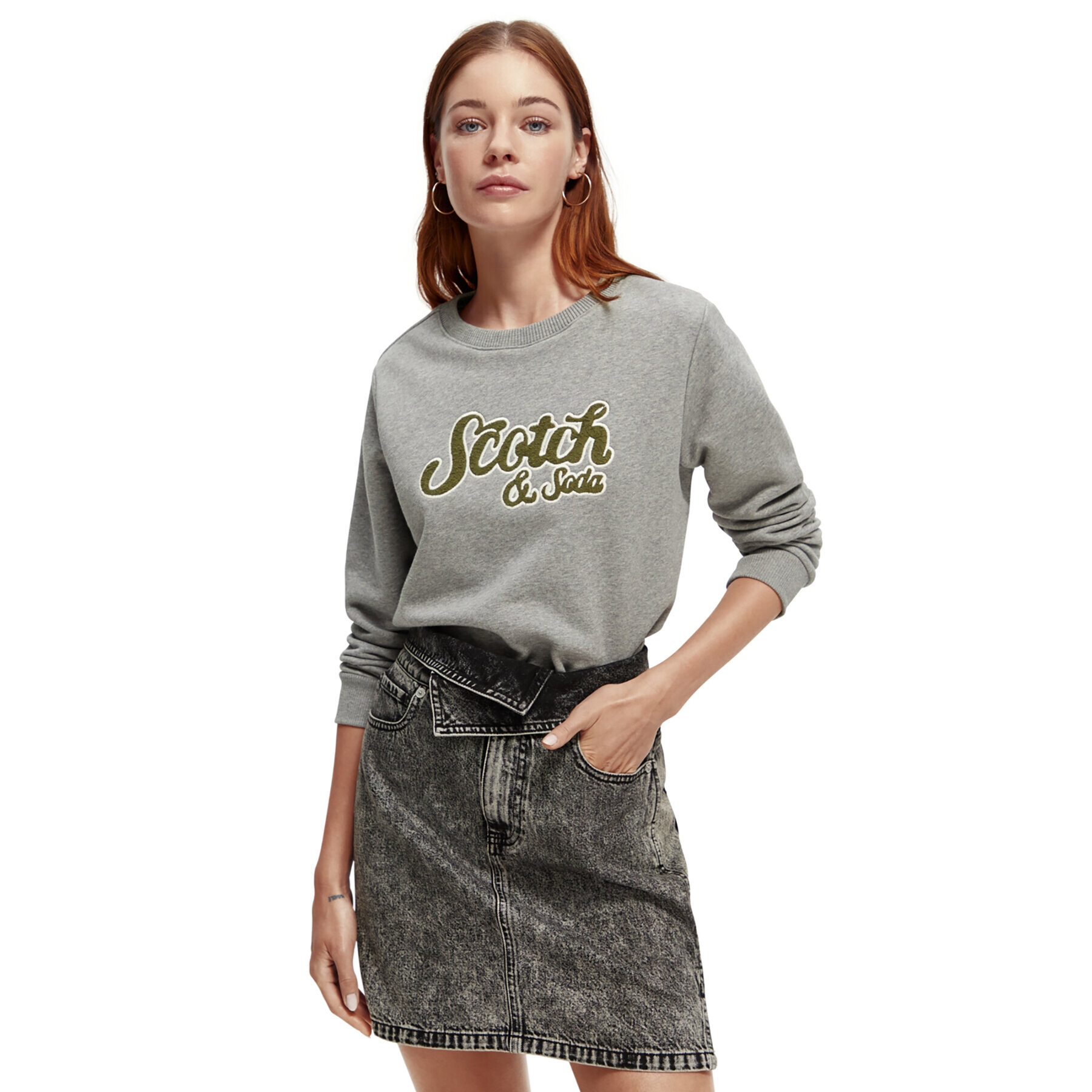 Scotch & Soda Суитшърт 171337 Сив Regular Fit - Pepit.bg