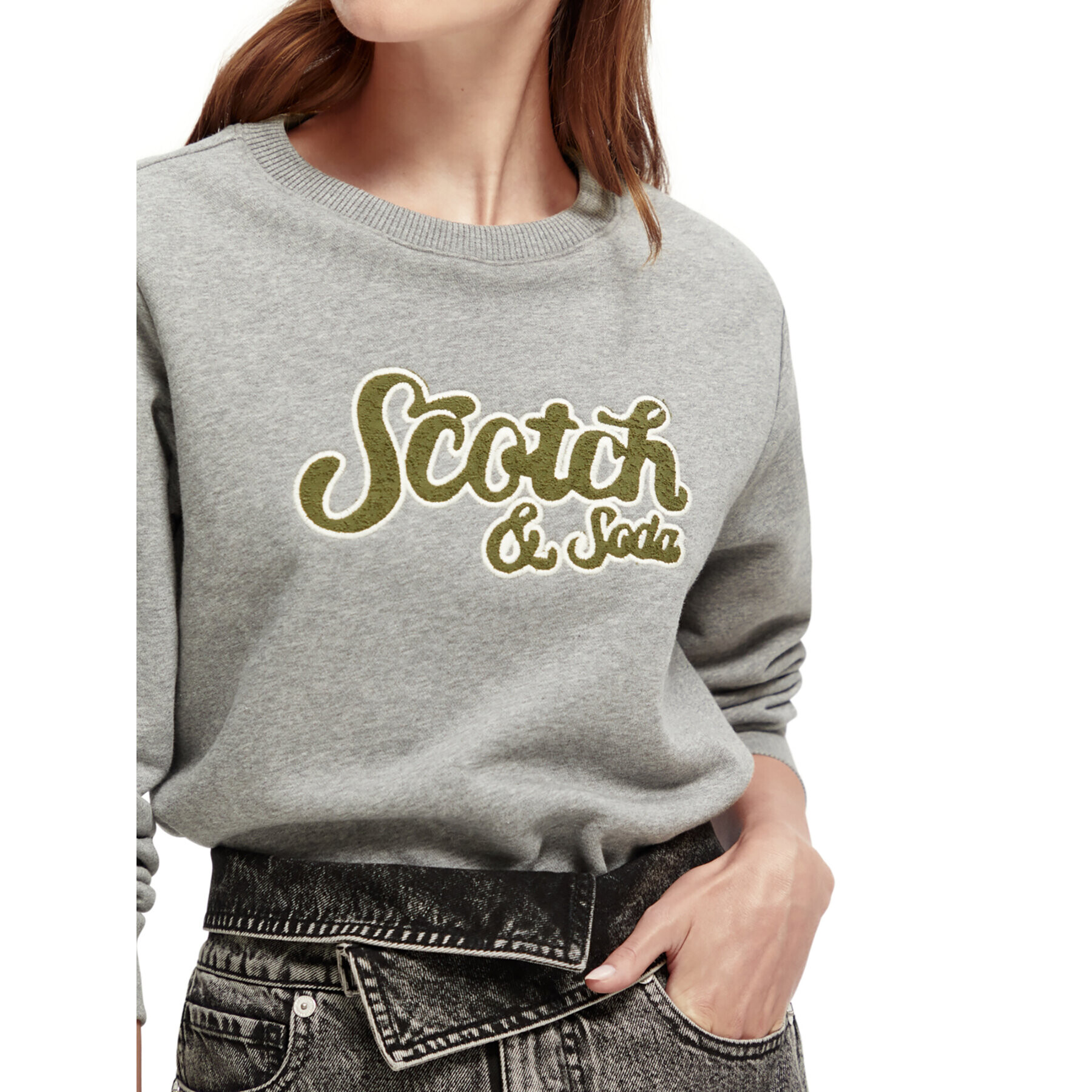 Scotch & Soda Суитшърт 171337 Сив Regular Fit - Pepit.bg