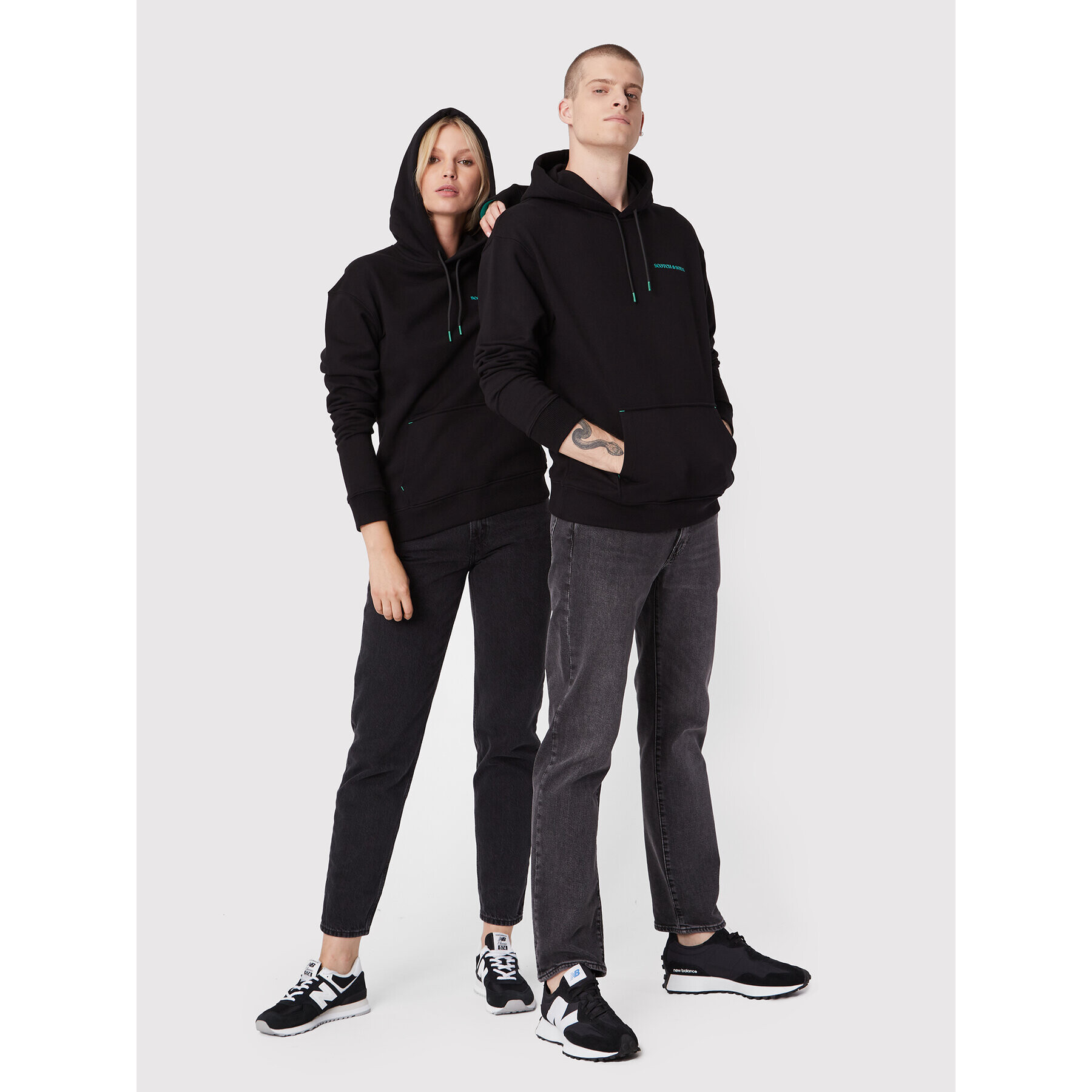 Scotch & Soda Суитшърт Unisex 168485 Черен Regular Fit - Pepit.bg