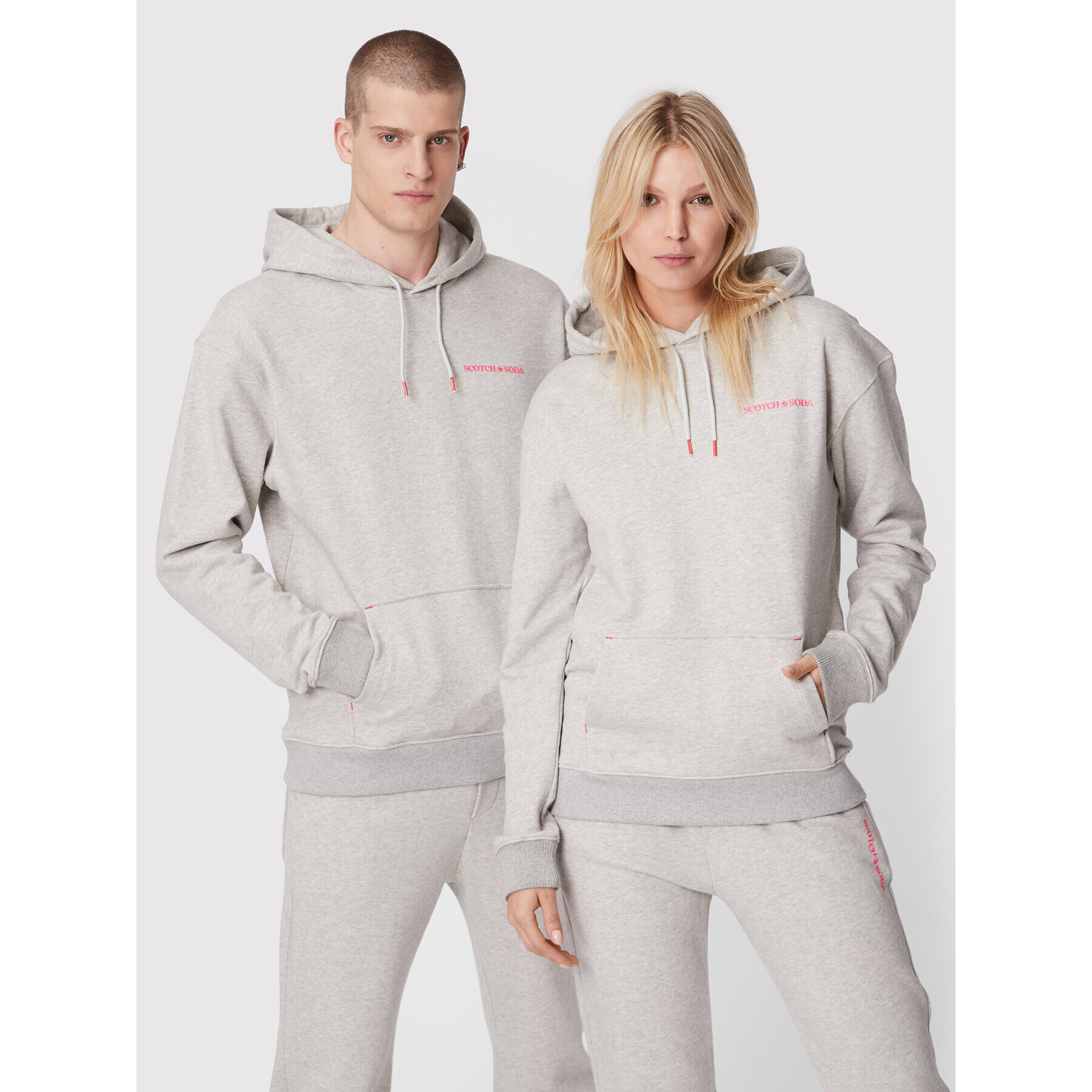 Scotch & Soda Суитшърт Unisex 168485 Сив Regular Fit - Pepit.bg