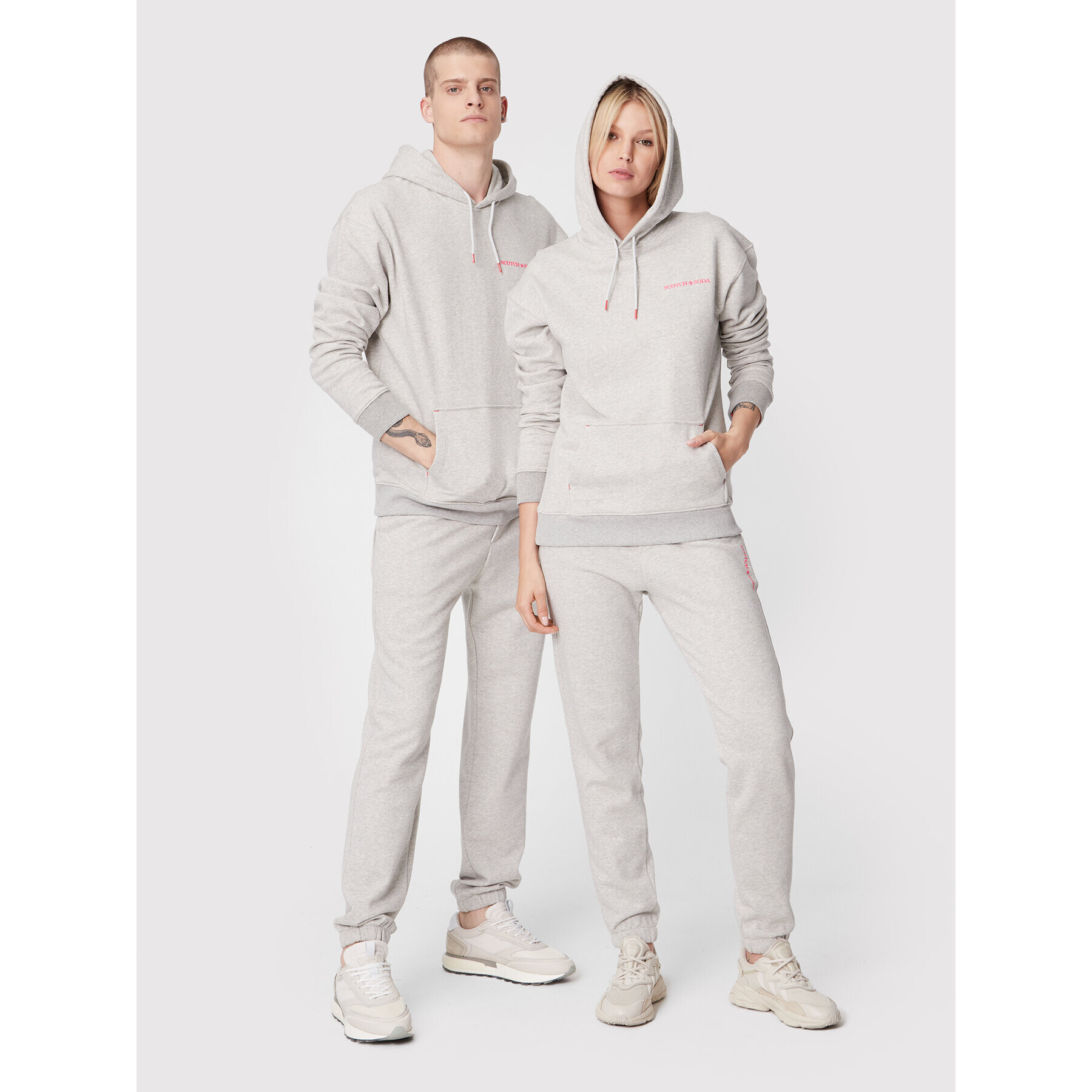 Scotch & Soda Суитшърт Unisex 168485 Сив Regular Fit - Pepit.bg