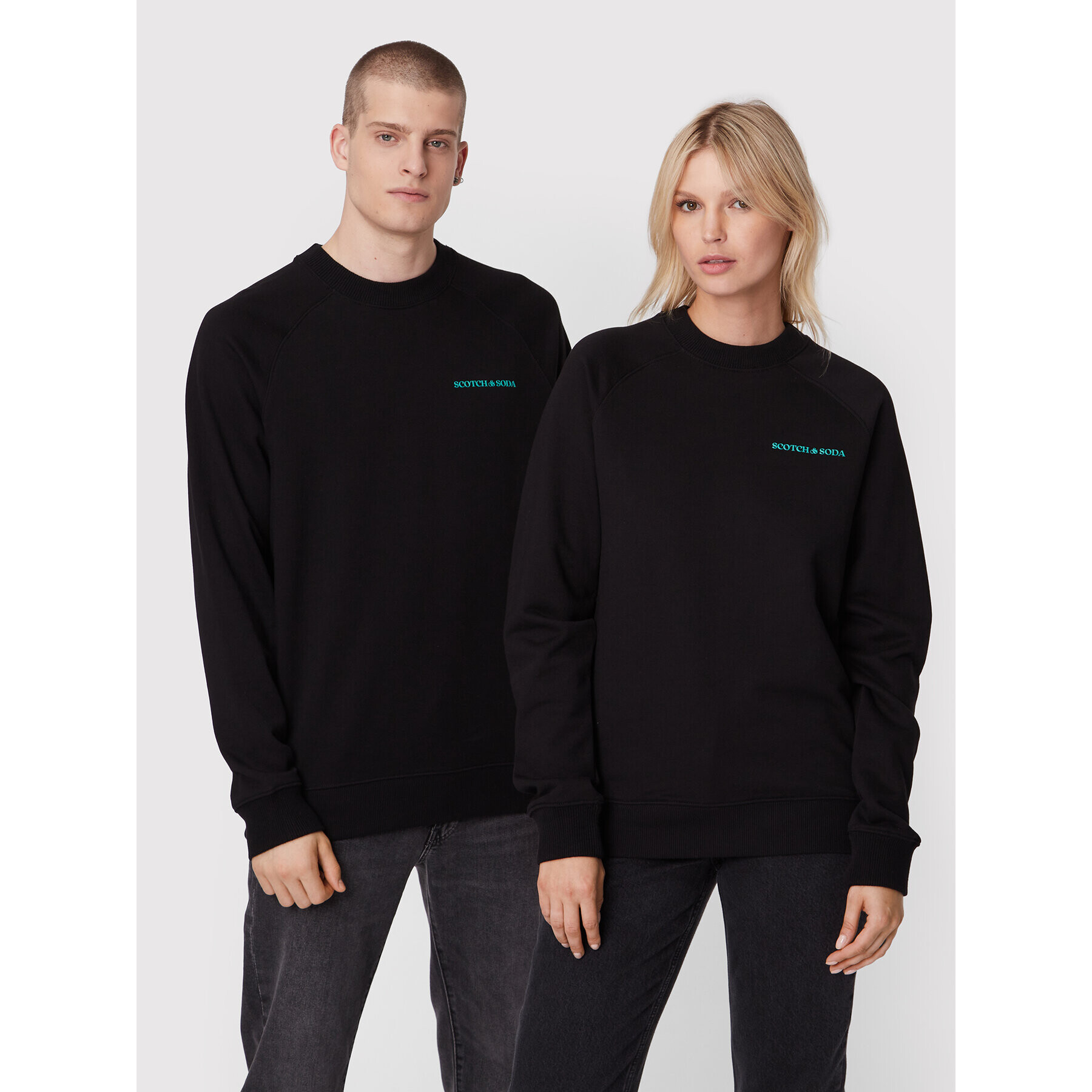 Scotch & Soda Суитшърт Unisex 168486 Черен Comfortable Fit - Pepit.bg