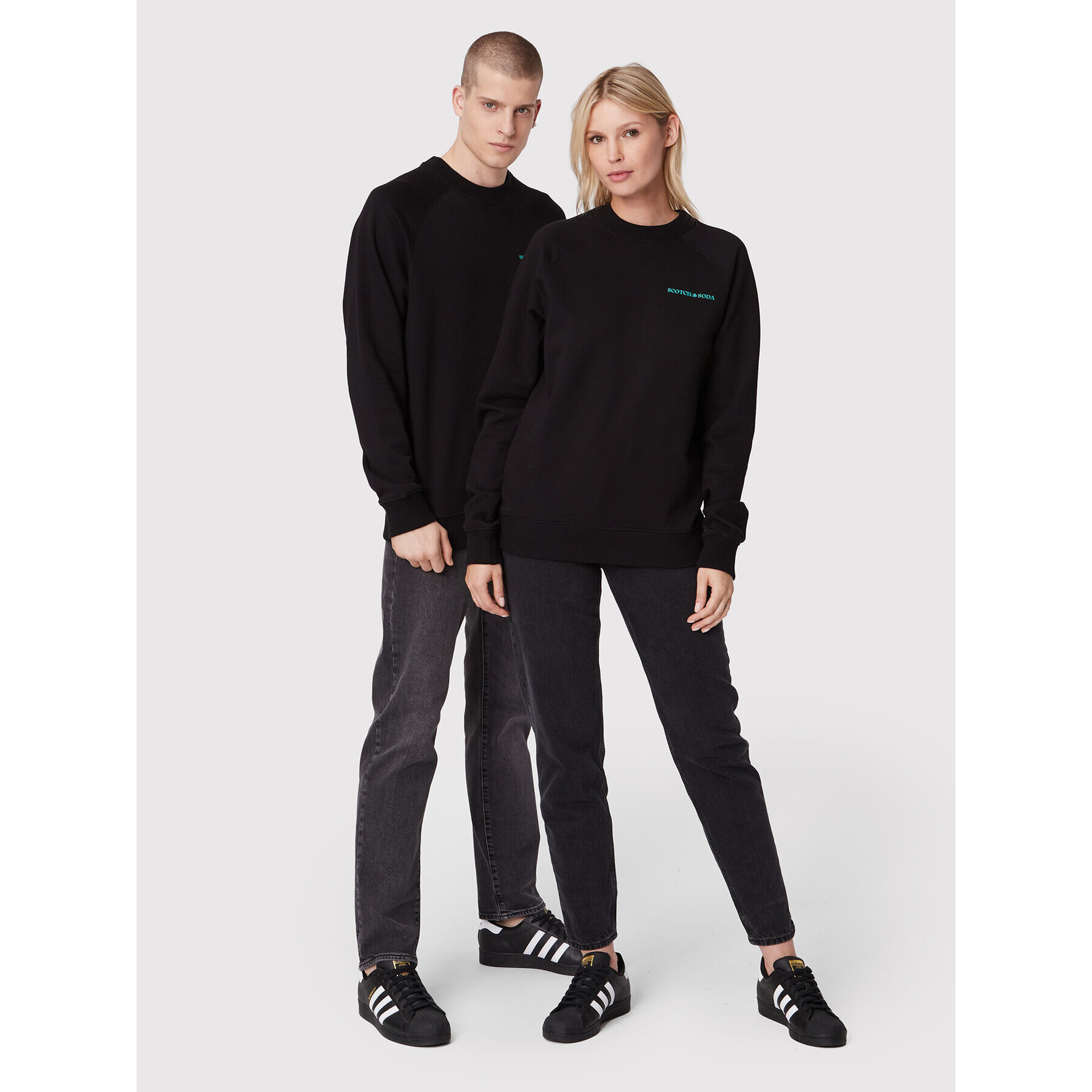 Scotch & Soda Суитшърт Unisex 168486 Черен Comfortable Fit - Pepit.bg