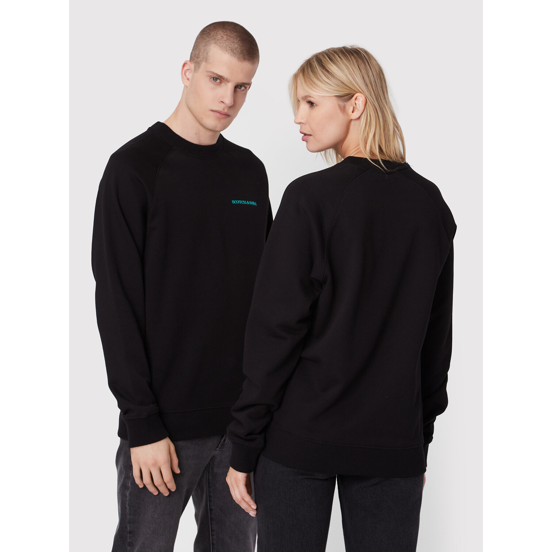 Scotch & Soda Суитшърт Unisex 168486 Черен Comfortable Fit - Pepit.bg