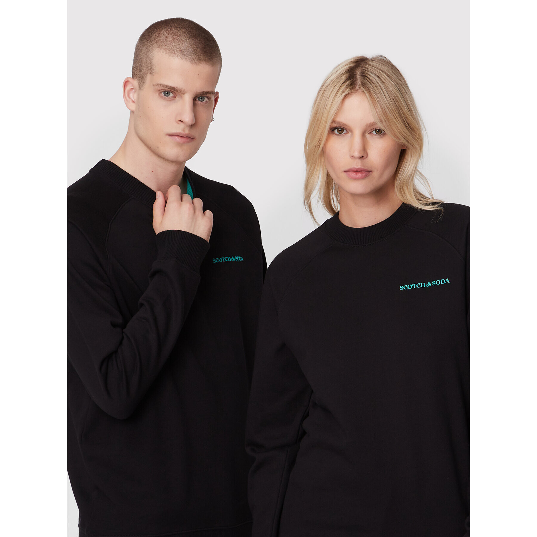 Scotch & Soda Суитшърт Unisex 168486 Черен Comfortable Fit - Pepit.bg