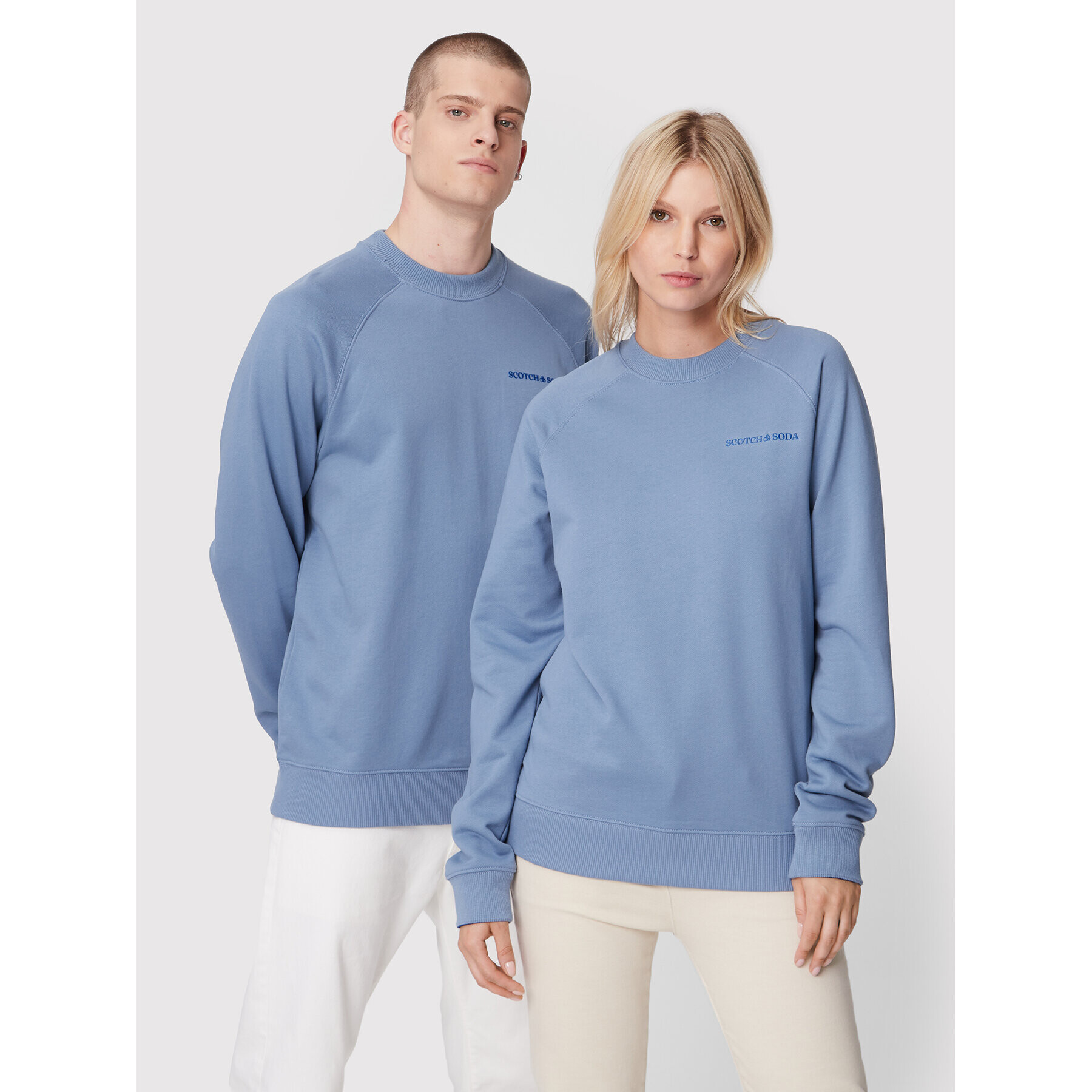 Scotch & Soda Суитшърт Unisex 168486 Син Comfortable Fit - Pepit.bg