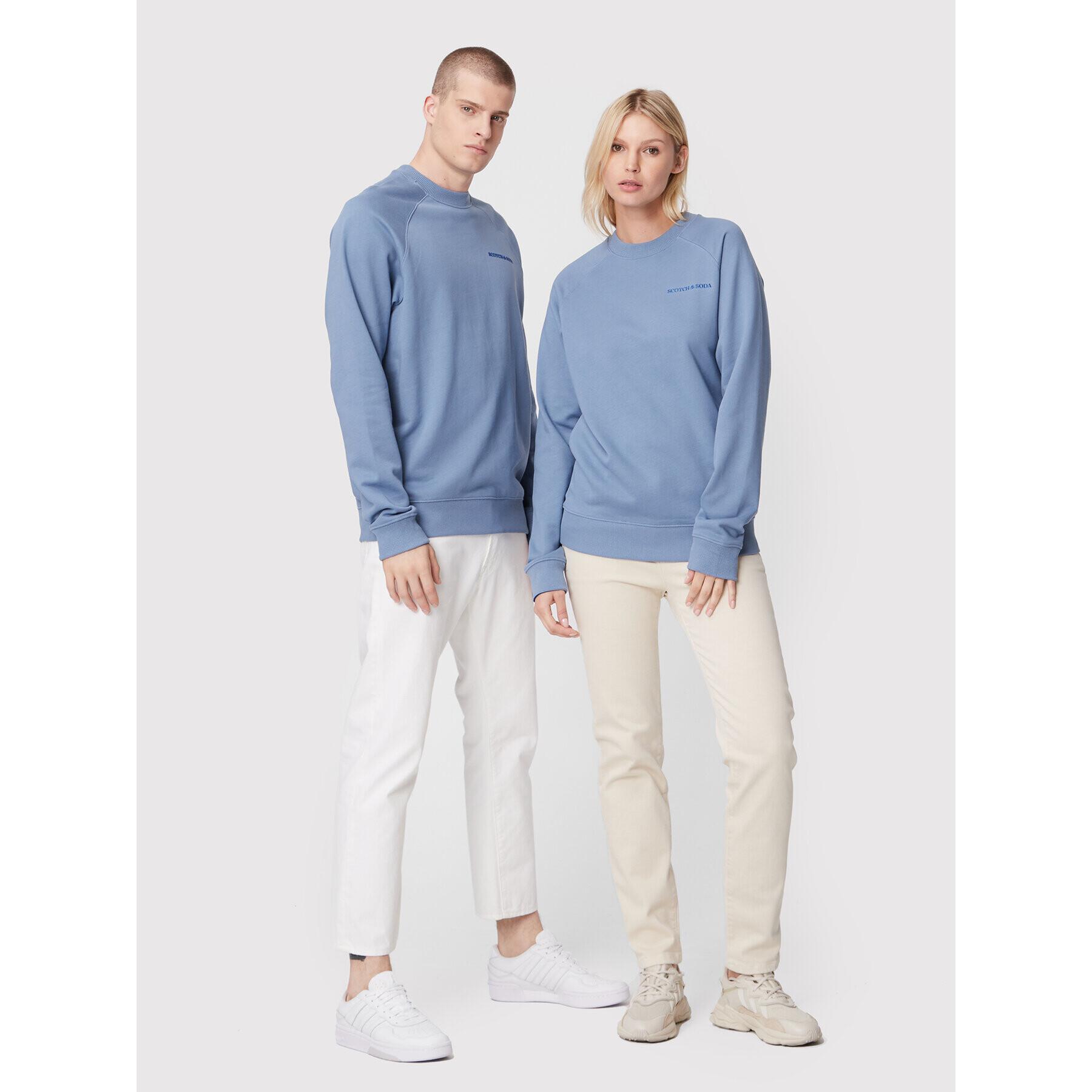Scotch & Soda Суитшърт Unisex 168486 Син Comfortable Fit - Pepit.bg