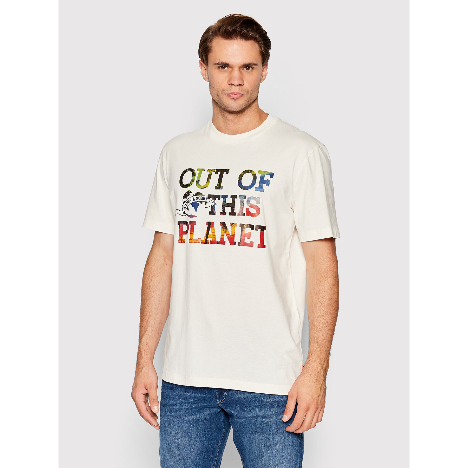 Scotch & Soda Тишърт 167343 Бежов Regular Fit - Pepit.bg