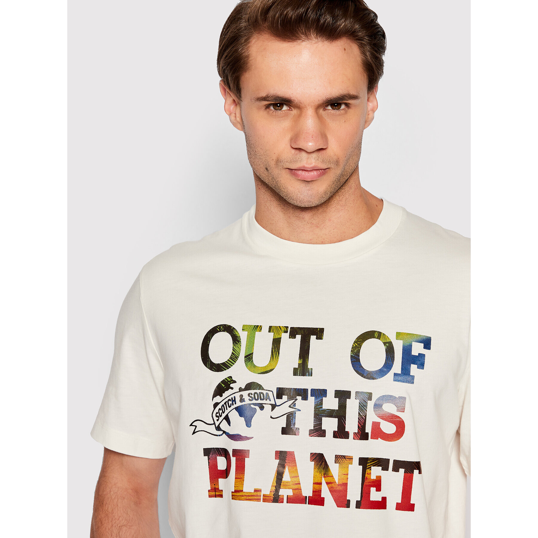 Scotch & Soda Тишърт 167343 Бежов Regular Fit - Pepit.bg