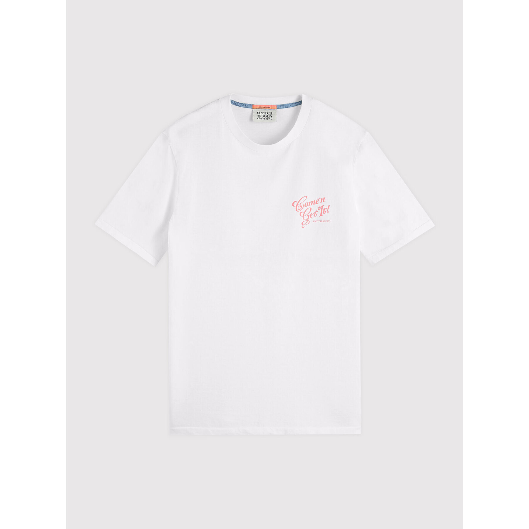 Scotch & Soda Тишърт 167344 Бял Loose Fit - Pepit.bg