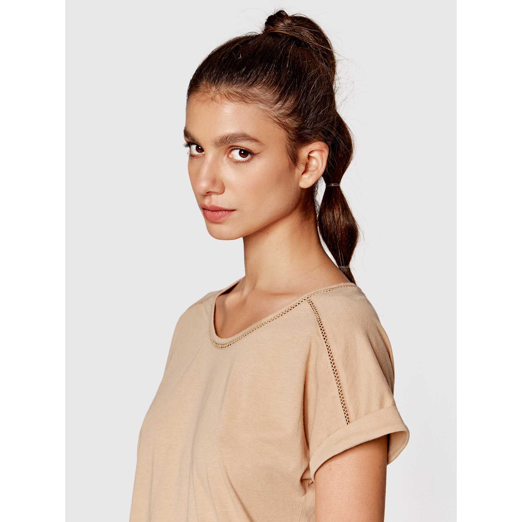 Scotch & Soda Тишърт 167883 Бежов Relaxed Fit - Pepit.bg