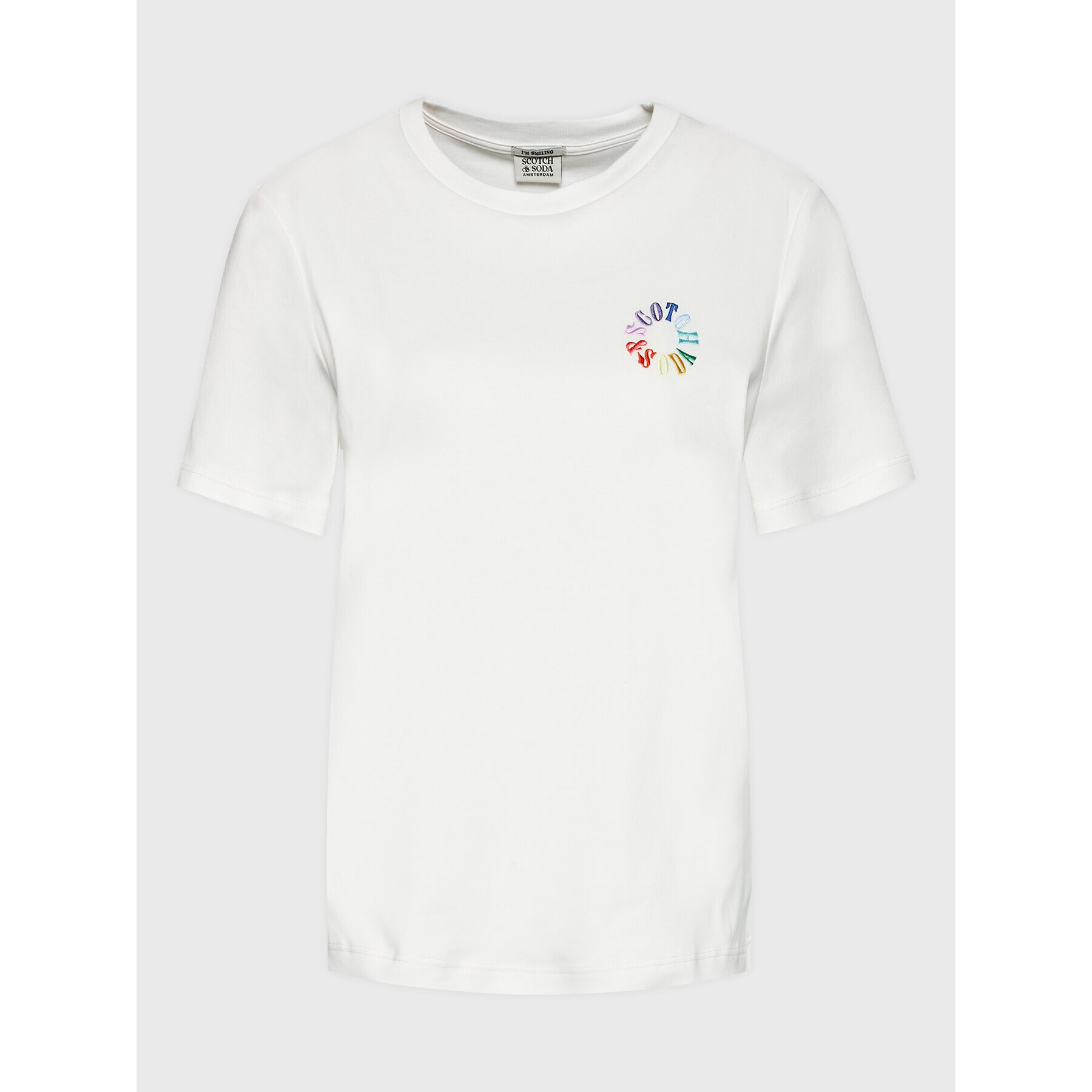 Scotch & Soda Тишърт 167885 Бял Regular Fit - Pepit.bg