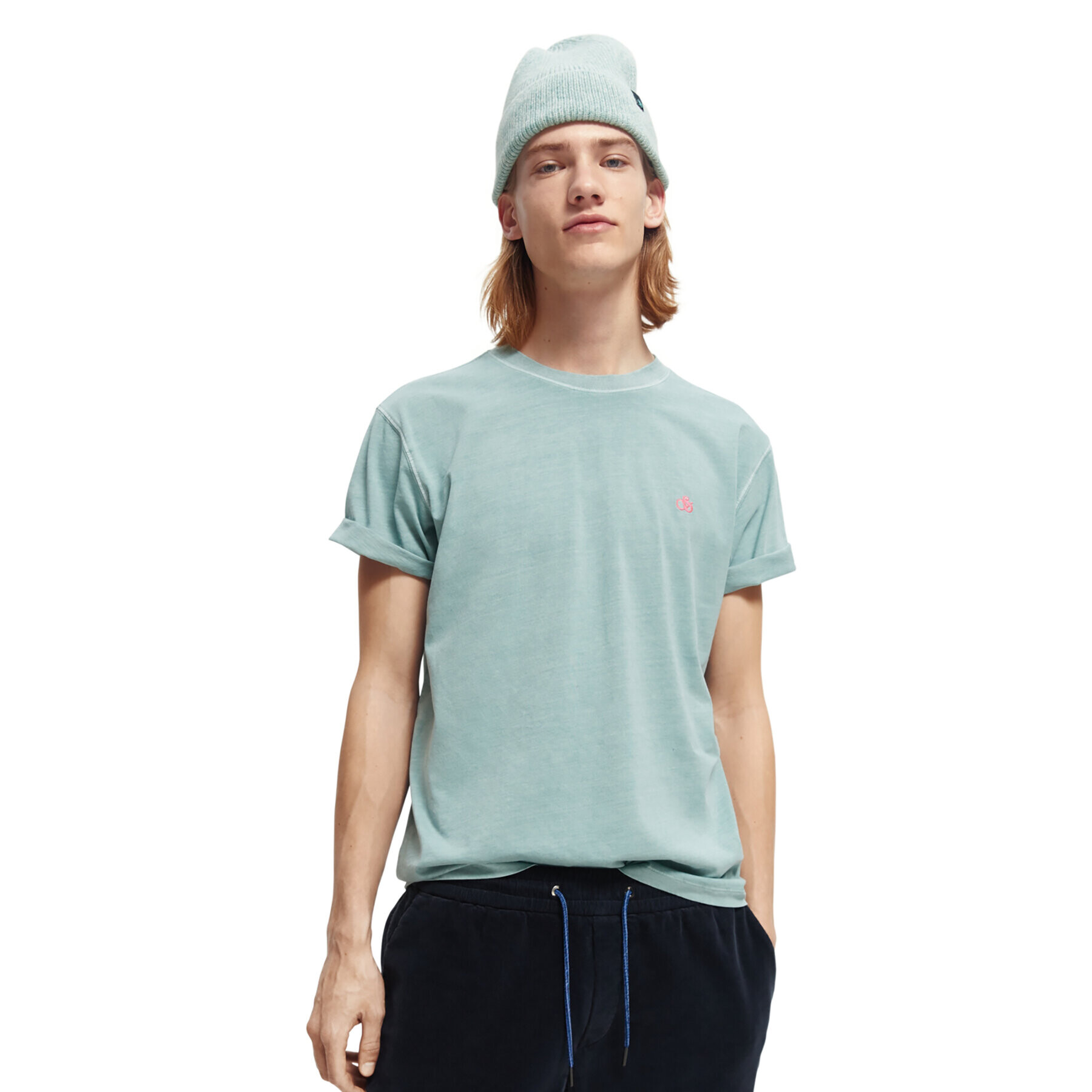 Scotch & Soda Тишърт 169076 Зелен Regular Fit - Pepit.bg