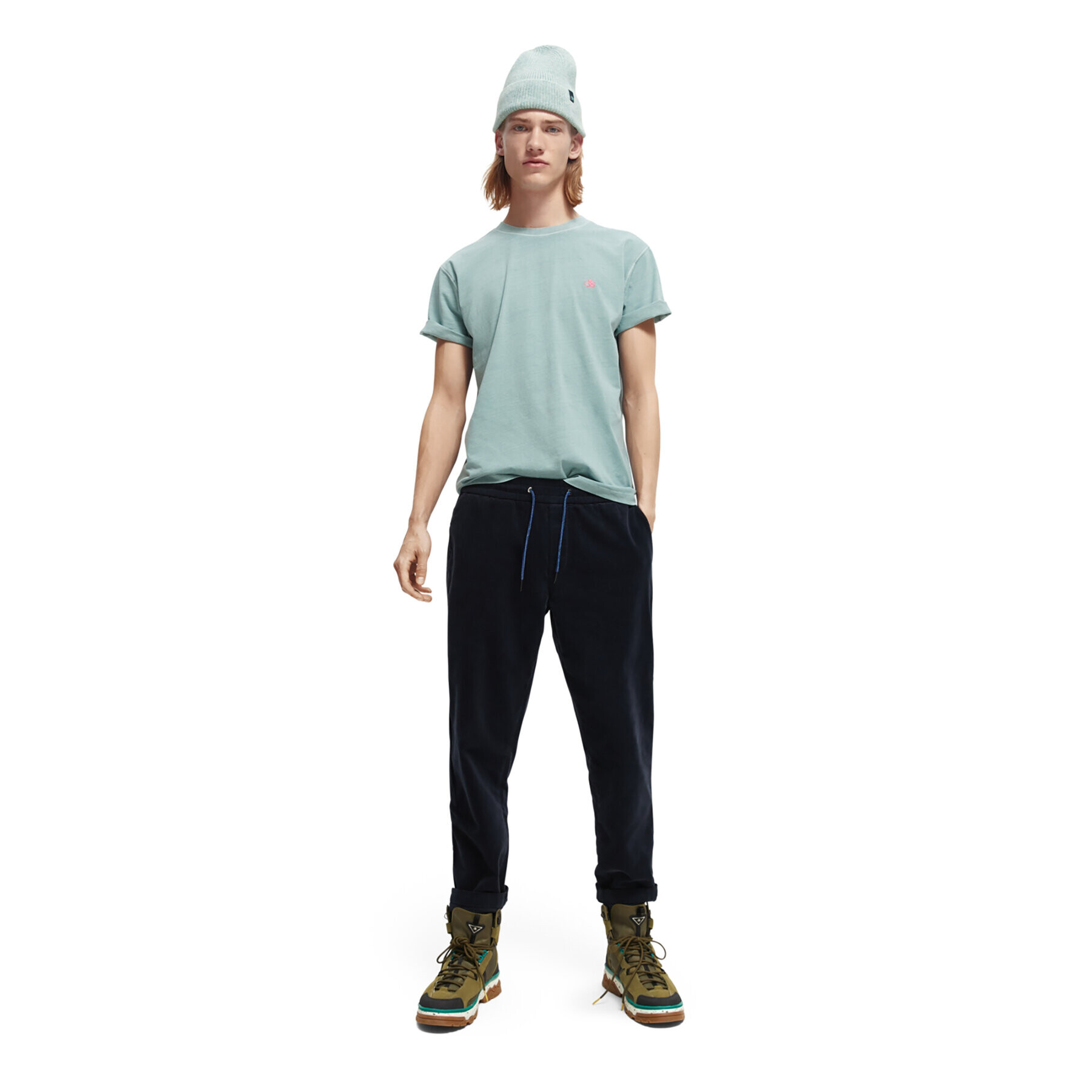 Scotch & Soda Тишърт 169076 Зелен Regular Fit - Pepit.bg