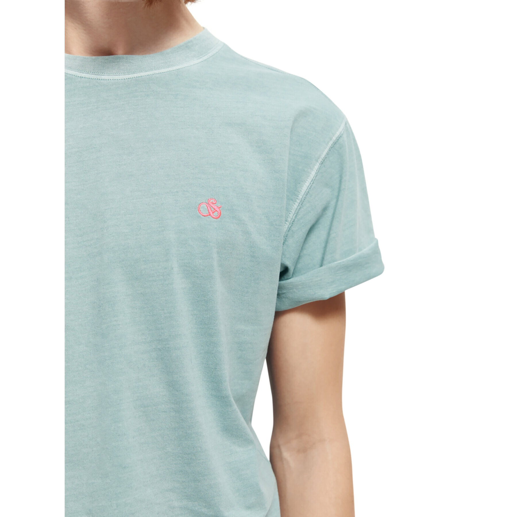 Scotch & Soda Тишърт 169076 Зелен Regular Fit - Pepit.bg