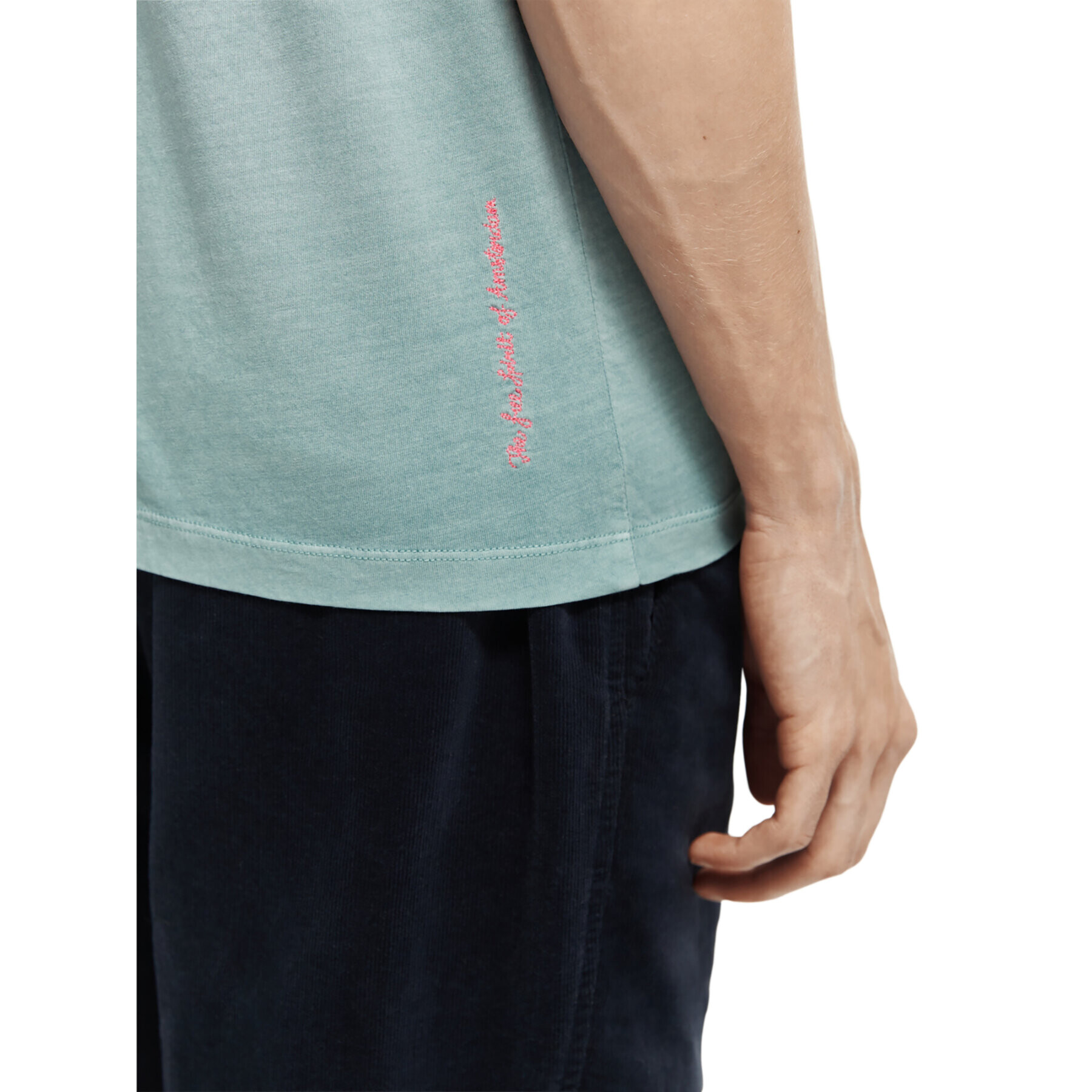 Scotch & Soda Тишърт 169076 Зелен Regular Fit - Pepit.bg
