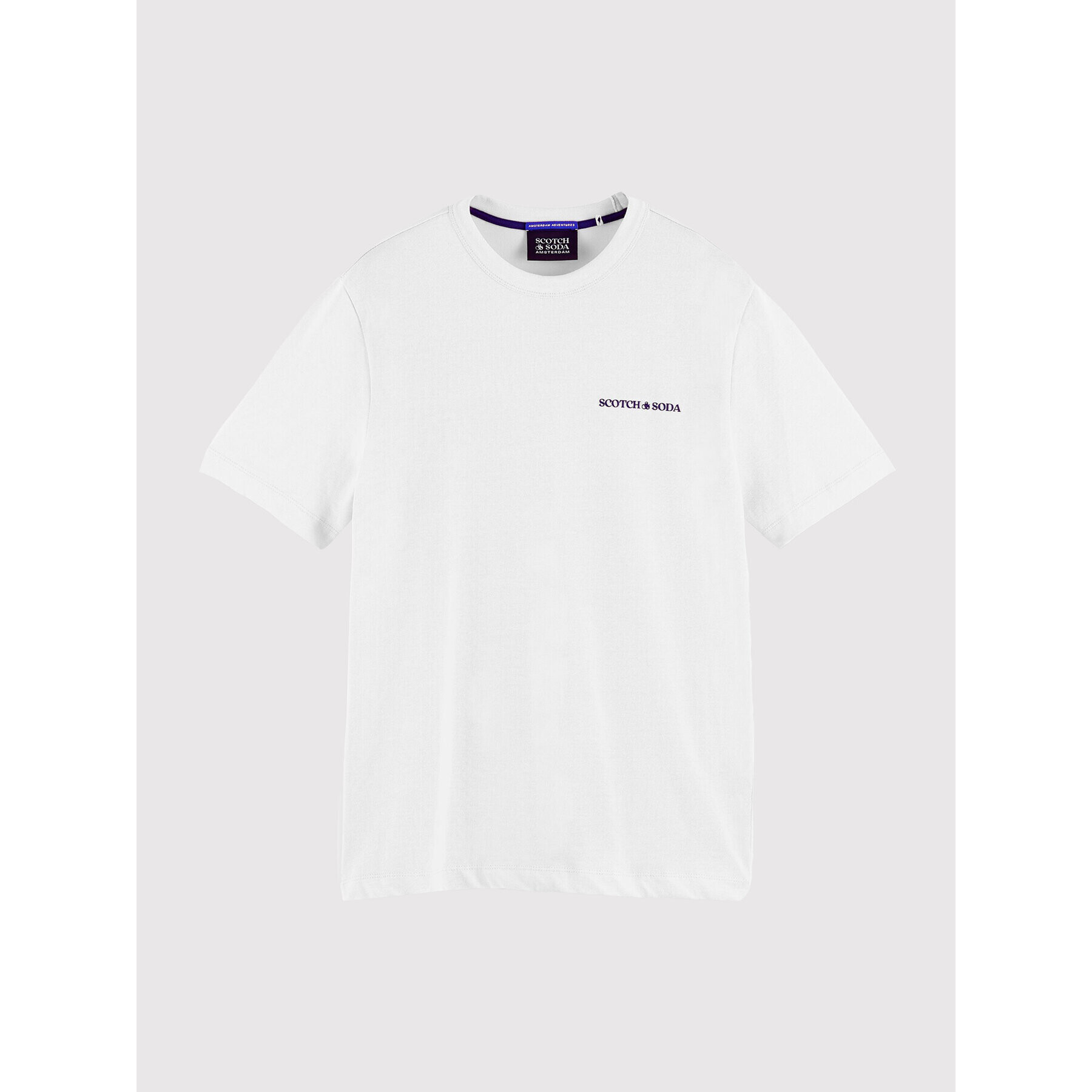Scotch & Soda Тишърт Unisex 167331 Бял Regular Fit - Pepit.bg
